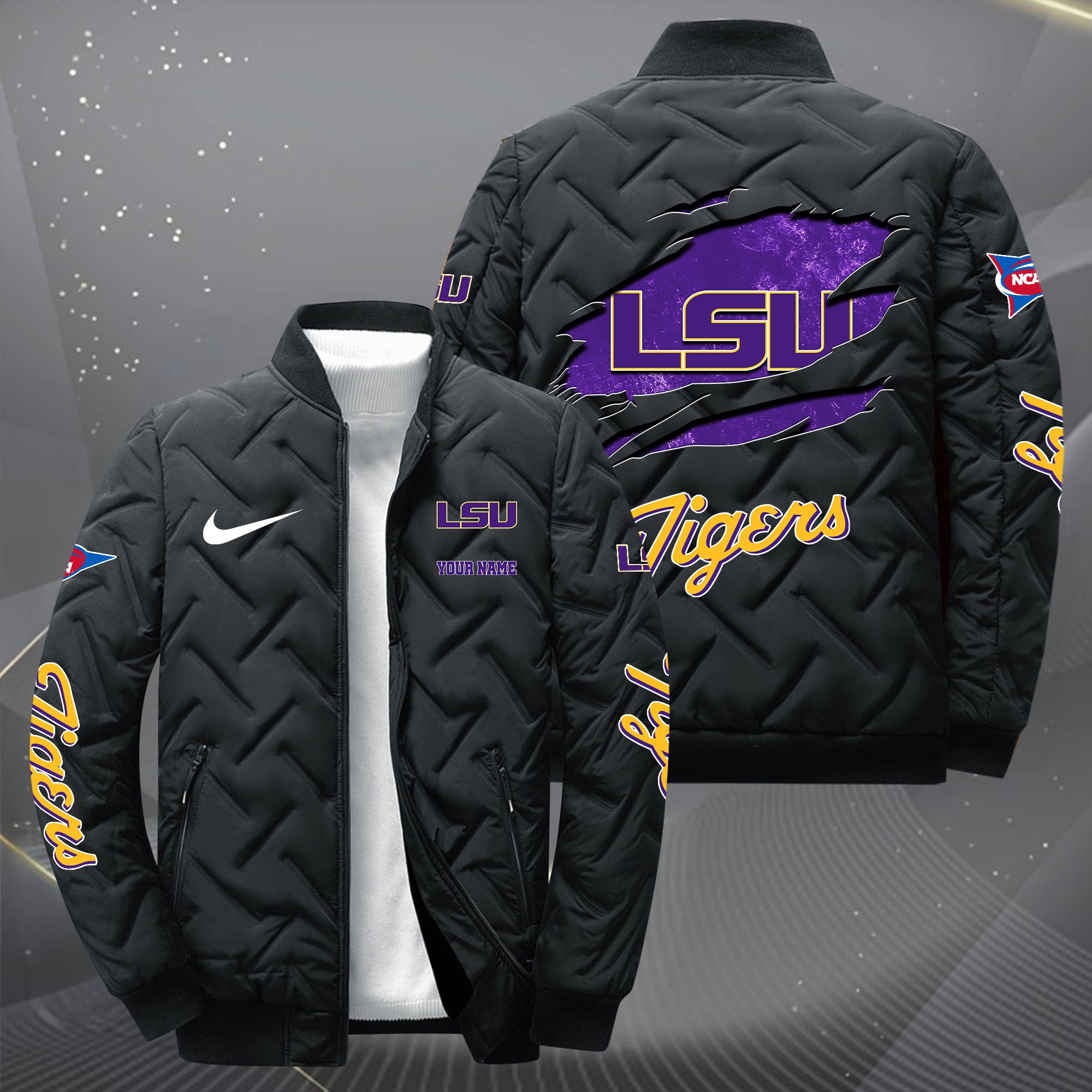 LSU TIGERS Puffer Jacket 2024 version  Custom Your Name, Sport Jacket, FootBall Fan Gifts EHIVM-62412