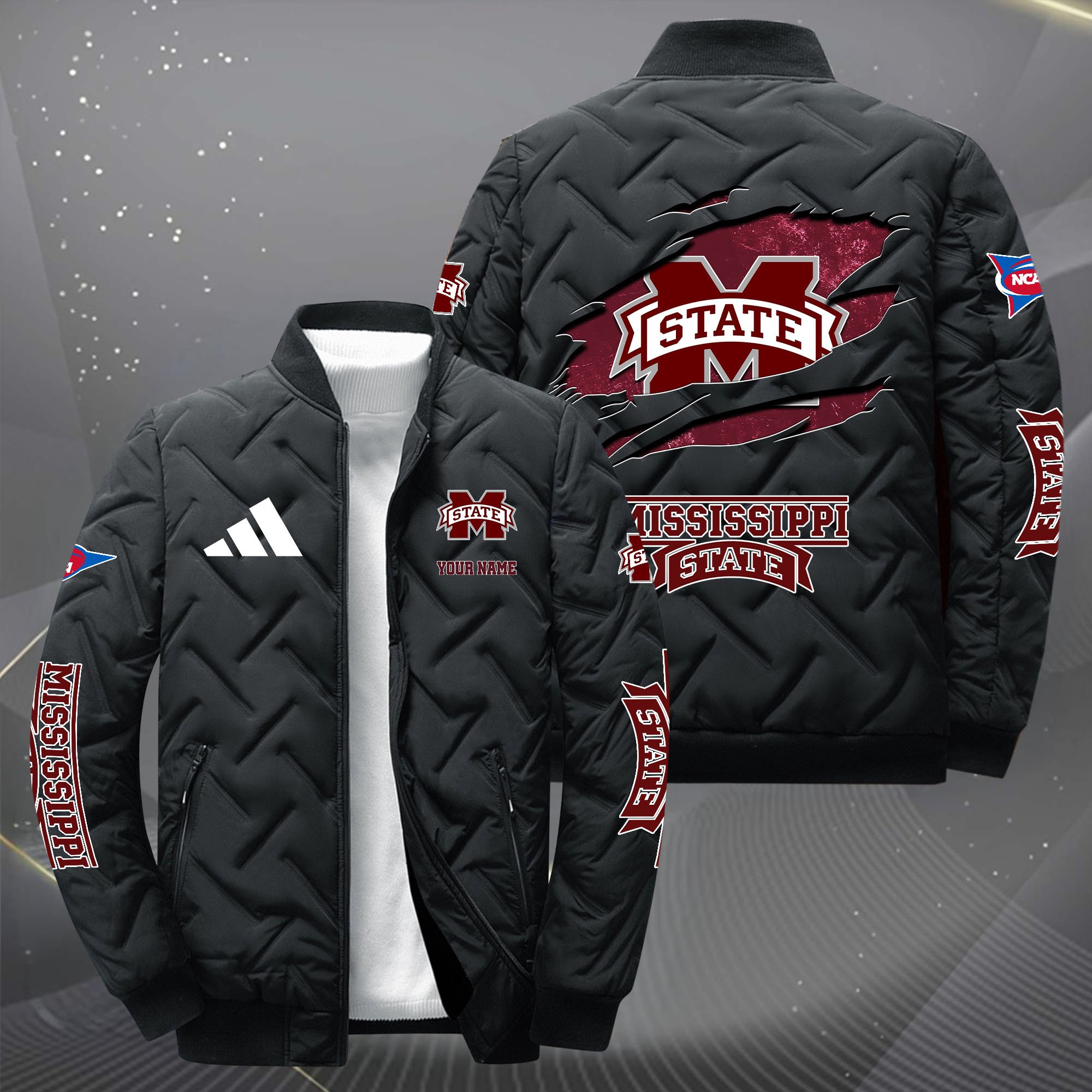 Mississippi State Bulldogs Puffer Jacket 2024 version  Custom Your Name, Sport Jacket, FootBall Fan Gifts EHIVM-62412