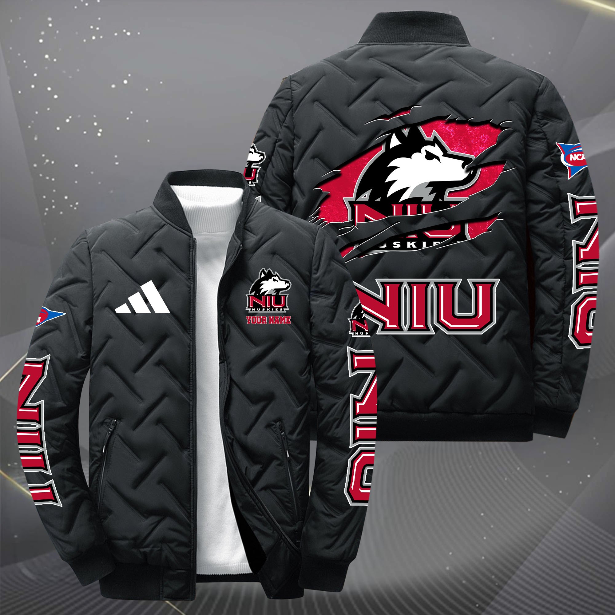 Northern Illinois Huskies Puffer Jacket 2024 version  Custom Your Name, Sport Jacket, FootBall Fan Gifts EHIVM-62412