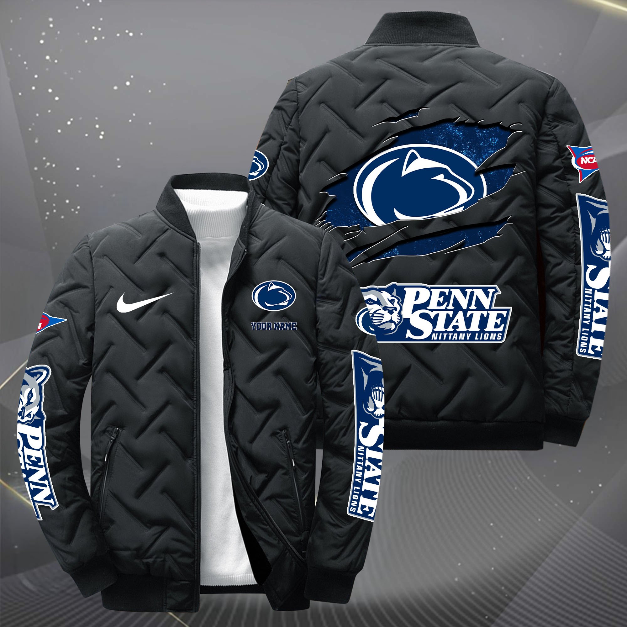 Penn State Nittany Lions Puffer Jacket 2024 version  Custom Your Name, Sport Jacket, FootBall Fan Gifts EHIVM-62412