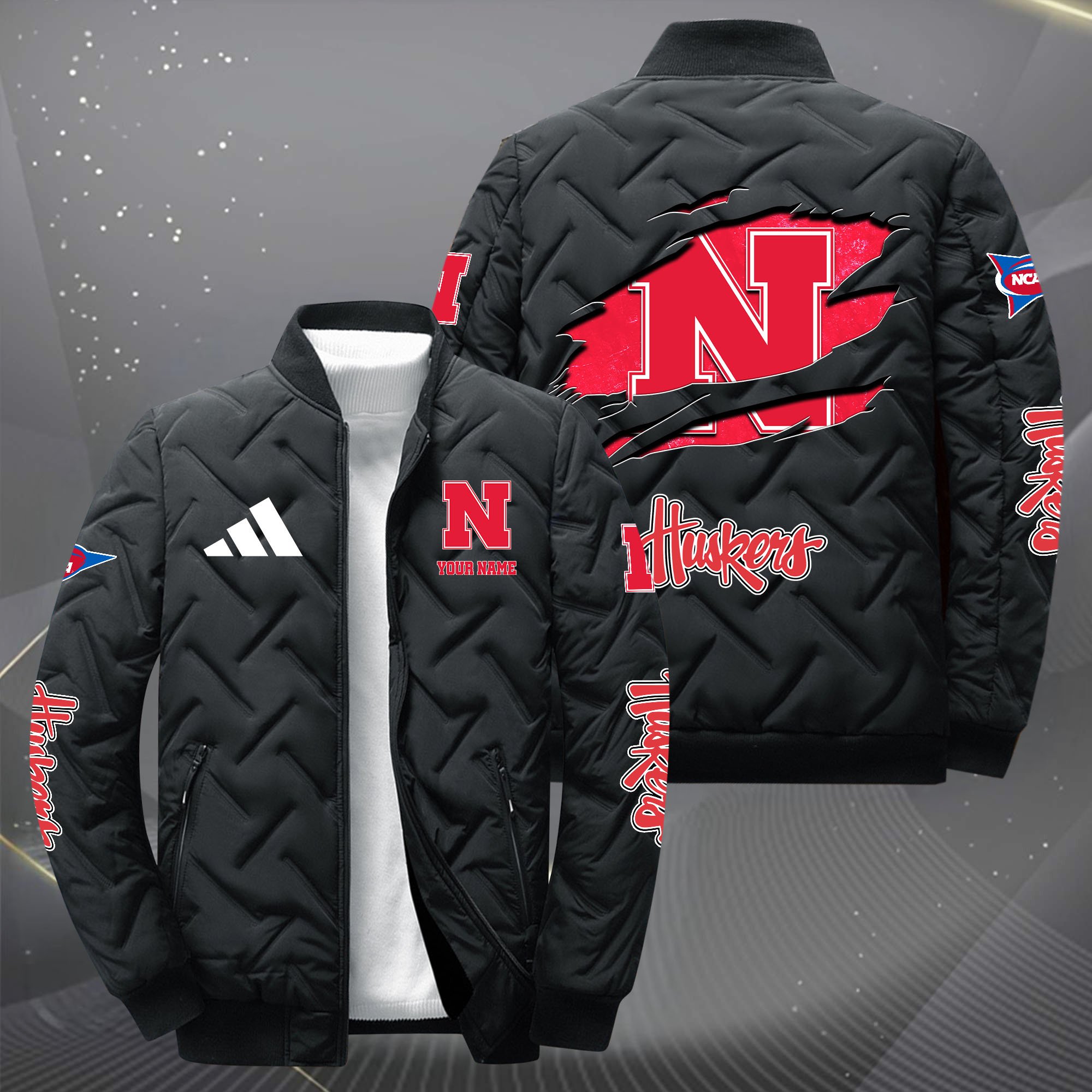 Nebraska Cornhuskers Puffer Jacket 2024 version  Custom Your Name, Sport Jacket, FootBall Fan Gifts EHIVM-62412