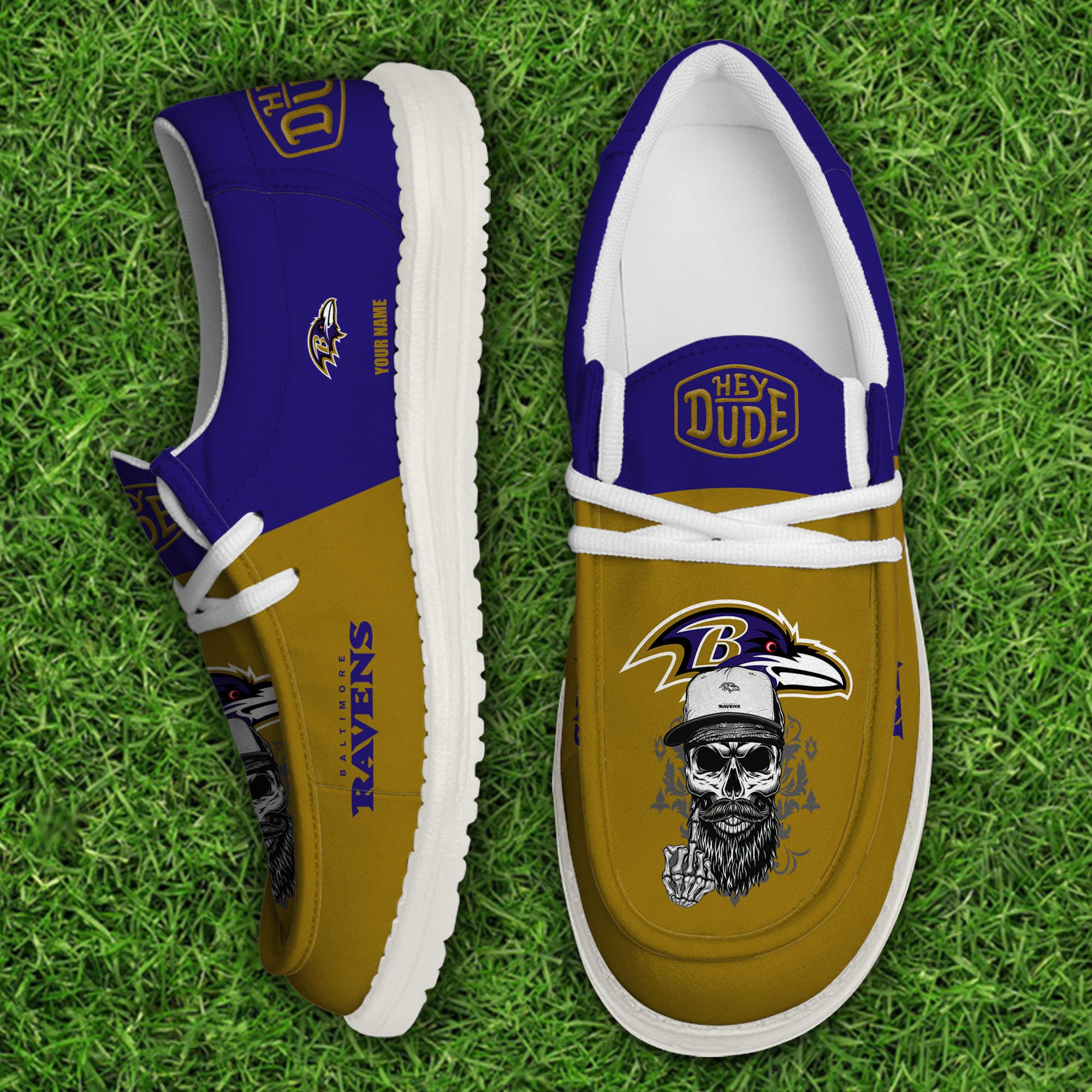 Baltimore Ravens Football Hey Dude Canvas Loafer Shoes Custom Your Name, Sport Shoes For Fan, Fan Gifts Football Hey Dude Canvas Loafer Shoes Custom Your Name 2024 version, Sport Shoes For Fan, Fan Gifts EHIVM-60867