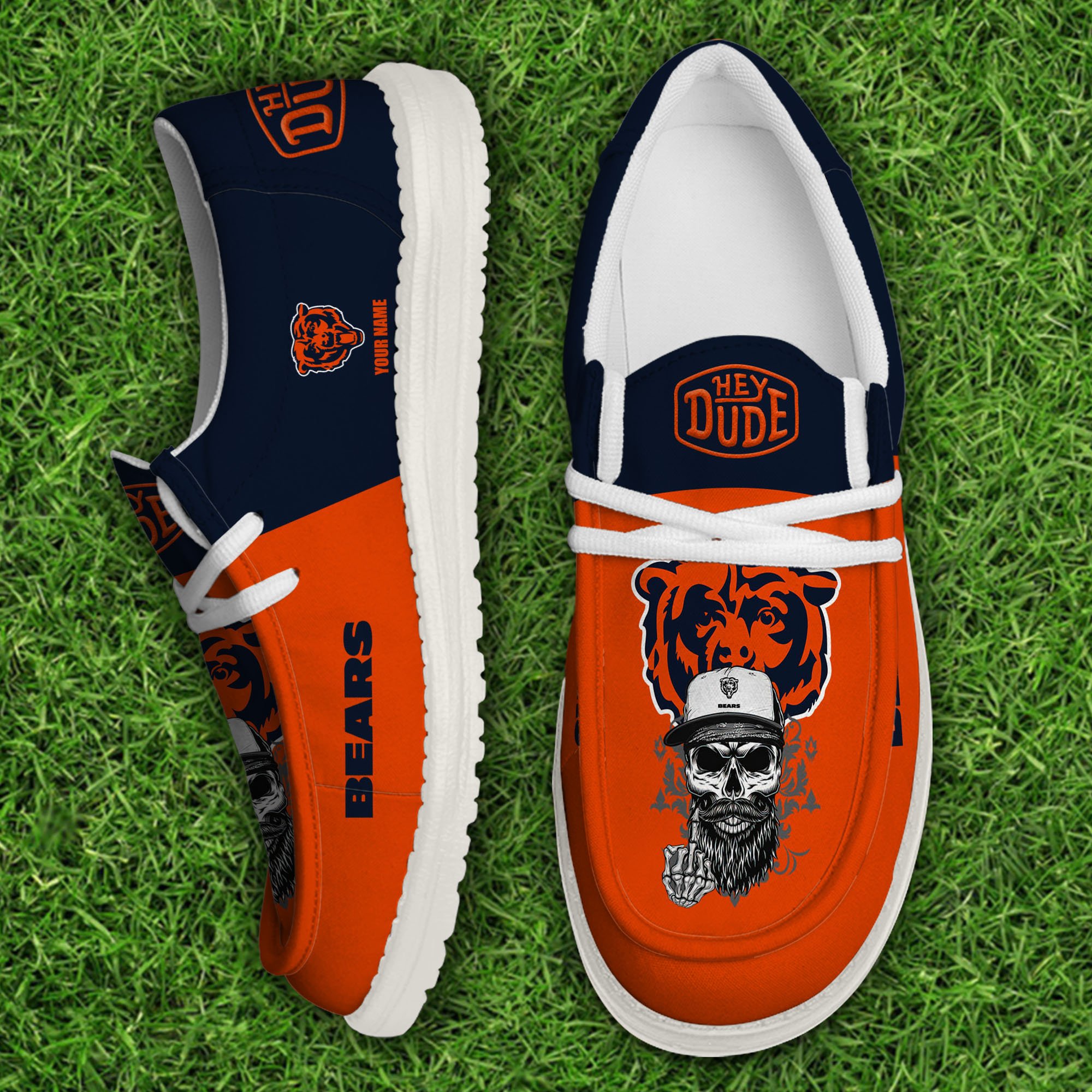 Chicago Bears Football Hey Dude Canvas Loafer Shoes Custom Your Name, Sport Shoes For Fan, Fan Gifts Football Hey Dude Canvas Loafer Shoes Custom Your Name 2024 version, Sport Shoes For Fan, Fan Gifts EHIVM-60867