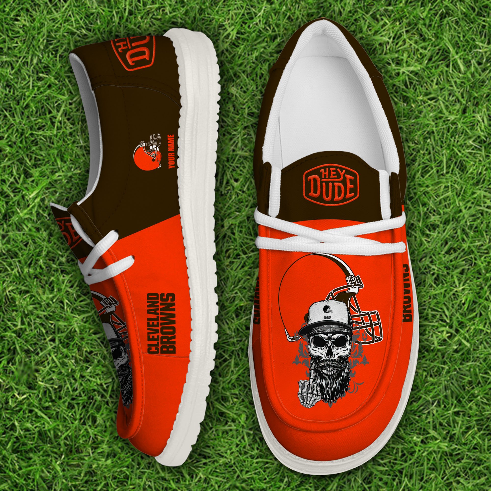 Cleveland Browns Football Hey Dude Canvas Loafer Shoes Custom Your Name, Sport Shoes For Fan, Fan Gifts Football Hey Dude Canvas Loafer Shoes Custom Your Name 2024 version, Sport Shoes For Fan, Fan Gifts EHIVM-60867   