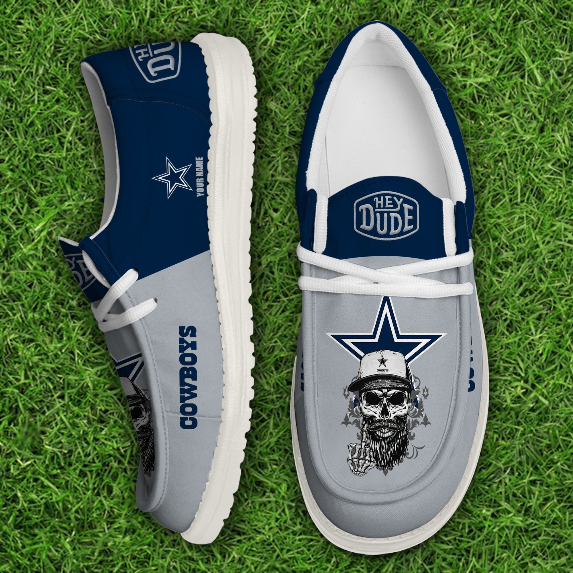 Dallas Cowboys Football Hey Dude Canvas Loafer Shoes Custom Your Name, Sport Shoes For Fan, Fan Gifts Football Hey Dude Canvas Loafer Shoes Custom Your Name 2024 version, Sport Shoes For Fan, Fan Gifts EHIVM-60867   