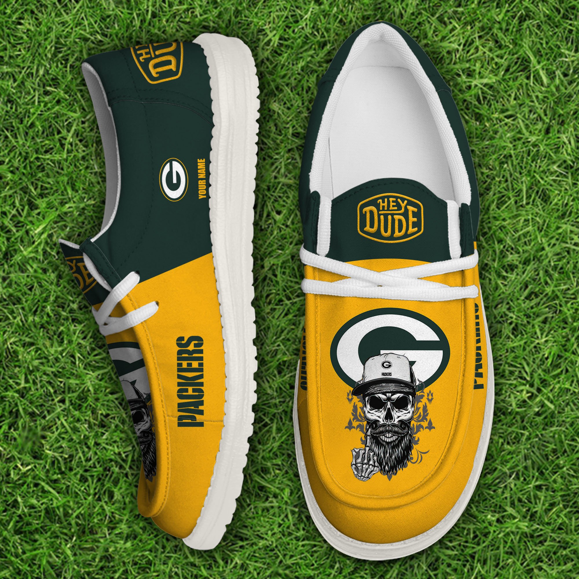 Green Bay Packers Football Hey Dude Canvas Loafer Shoes Custom Your Name, Sport Shoes For Fan, Fan Gifts Football Hey Dude Canvas Loafer Shoes Custom Your Name 2024 version, Sport Shoes For Fan, Fan Gifts EHIVM-60867