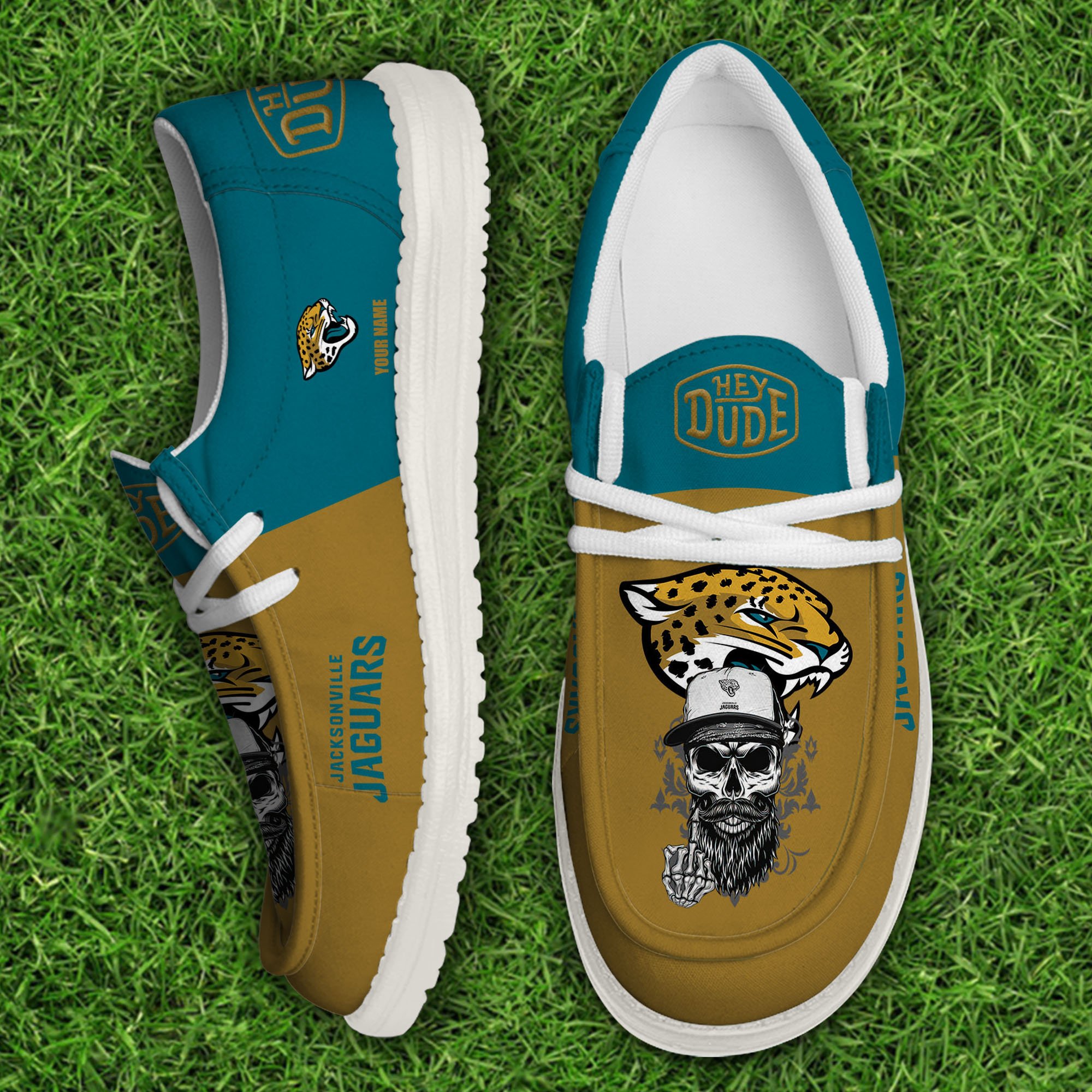 Jacksonville Jaguars Football Hey Dude Canvas Loafer Shoes Custom Your Name, Sport Shoes For Fan, Fan Gifts Football Hey Dude Canvas Loafer Shoes Custom Your Name 2024 version, Sport Shoes For Fan, Fan Gifts EHIVM-60867