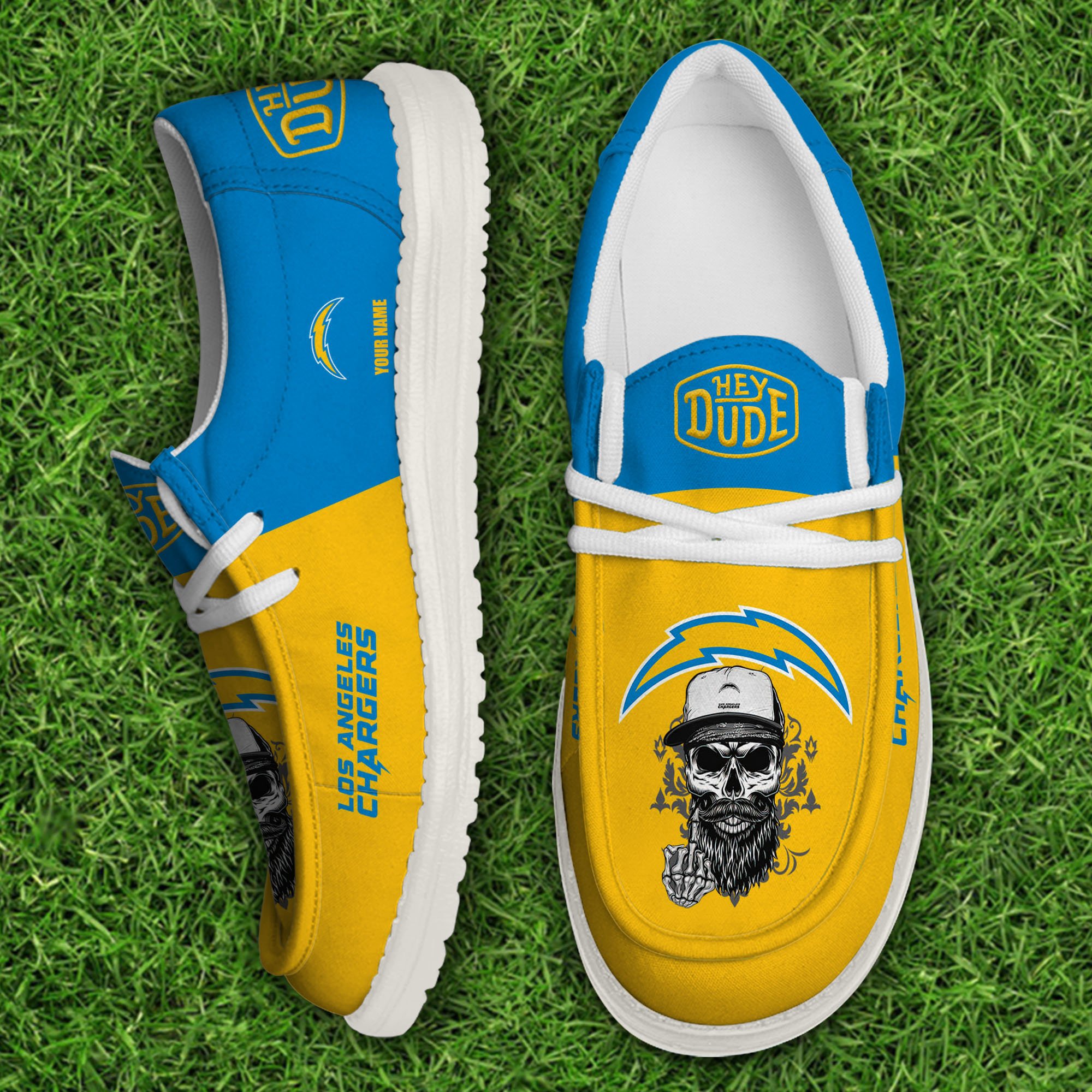 Los Angeles Chargers Football Hey Dude Canvas Loafer Shoes Custom Your Name, Sport Shoes For Fan, Fan Gifts Football Hey Dude Canvas Loafer Shoes Custom Your Name 2024 version, Sport Shoes For Fan, Fan Gifts EHIVM-60867