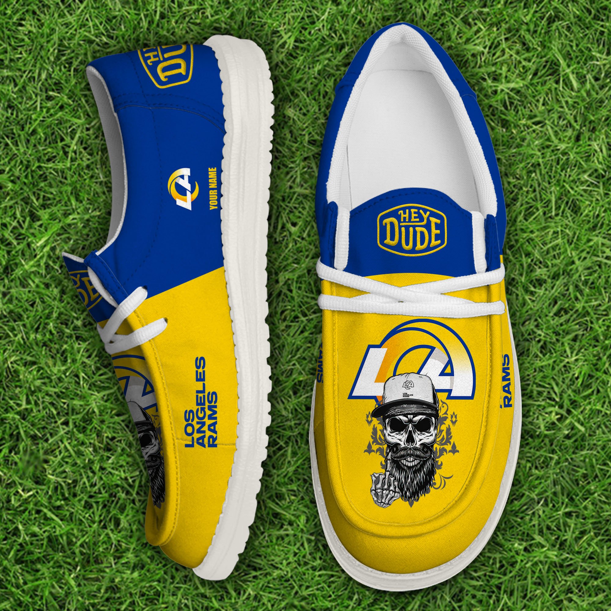 Los Angeles Rams Football Hey Dude Canvas Loafer Shoes Custom Your Name, Sport Shoes For Fan, Fan Gifts Football Hey Dude Canvas Loafer Shoes Custom Your Name 2024 version, Sport Shoes For Fan, Fan Gifts EHIVM-60867