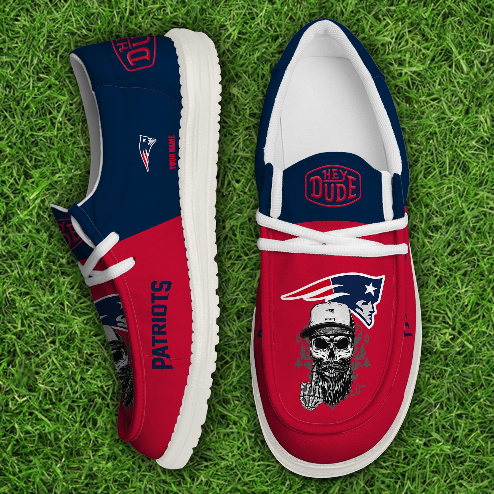 New England Patriots Football Hey Dude Canvas Loafer Shoes Custom Your Name, Sport Shoes For Fan, Fan Gifts Football Hey Dude Canvas Loafer Shoes Custom Your Name 2024 version, Sport Shoes For Fan, Fan Gifts EHIVM-60867