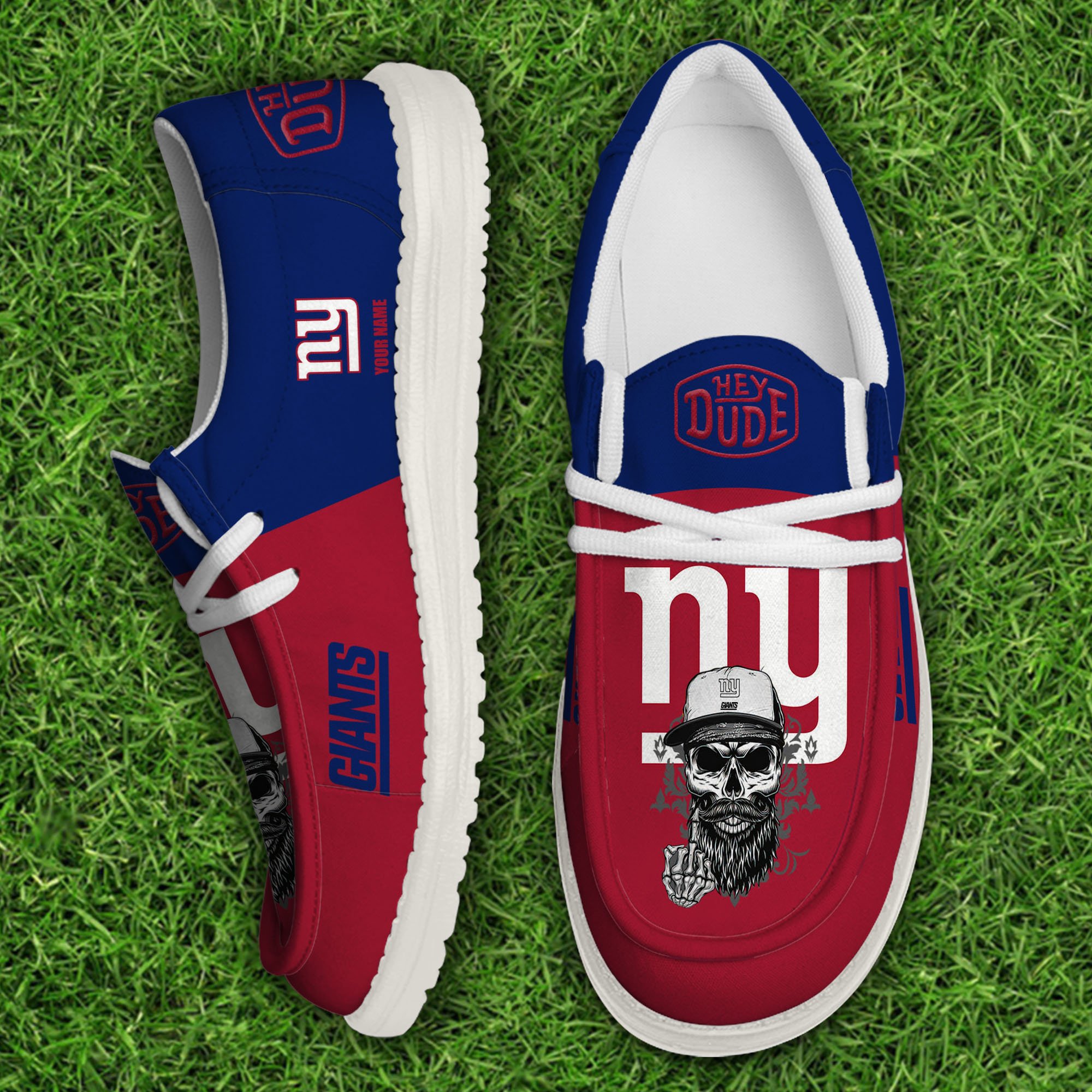 New York Giants Football Hey Dude Canvas Loafer Shoes Custom Your Name, Sport Shoes For Fan, Fan Gifts Football Hey Dude Canvas Loafer Shoes Custom Your Name 2024 version, Sport Shoes For Fan, Fan Gifts EHIVM-60867