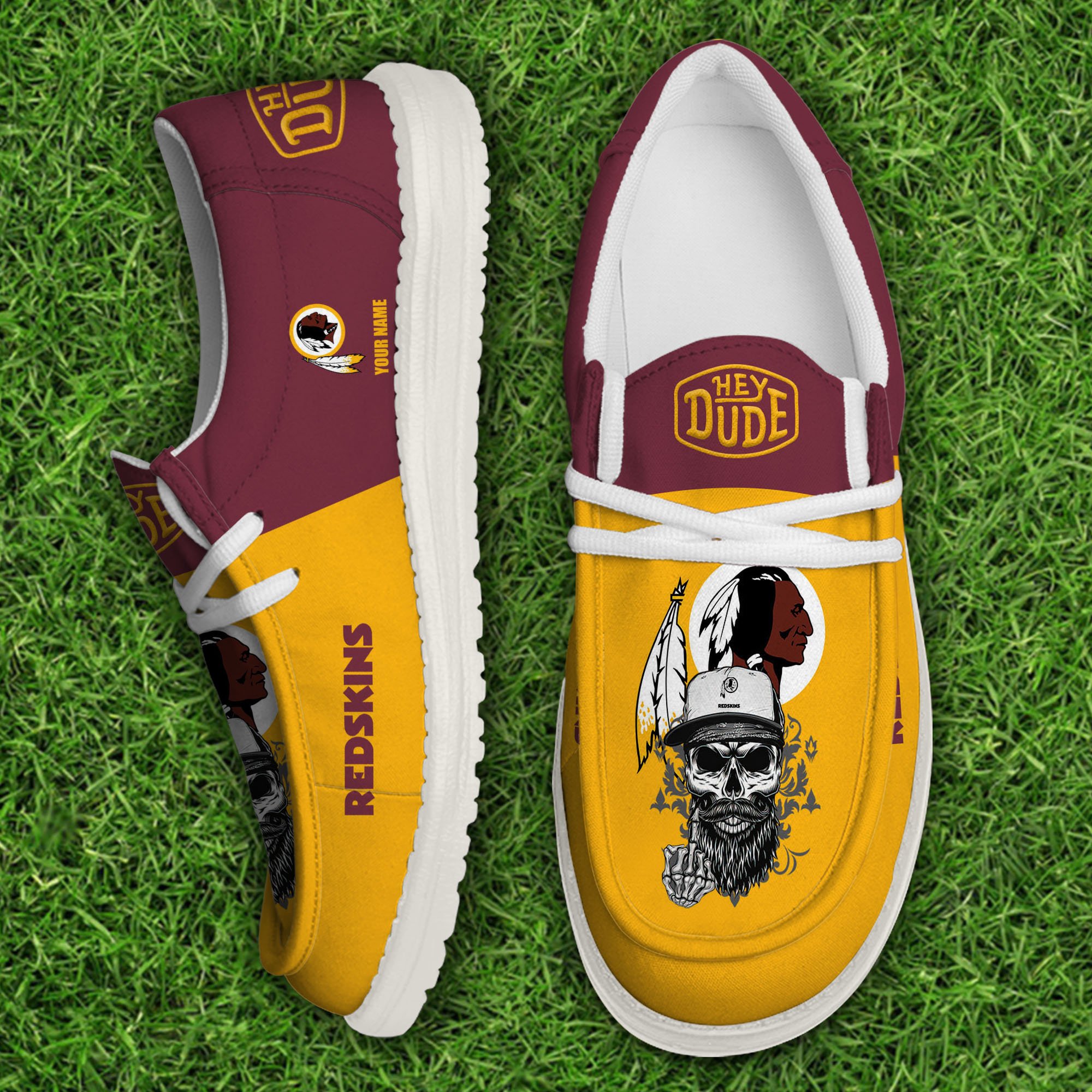 Washington Redskins Football Hey Dude Canvas Loafer Shoes Custom Your Name, Sport Shoes For Fan, Fan Gifts Football Hey Dude Canvas Loafer Shoes Custom Your Name 2024 version, Sport Shoes For Fan, Fan Gifts EHIVM-60867