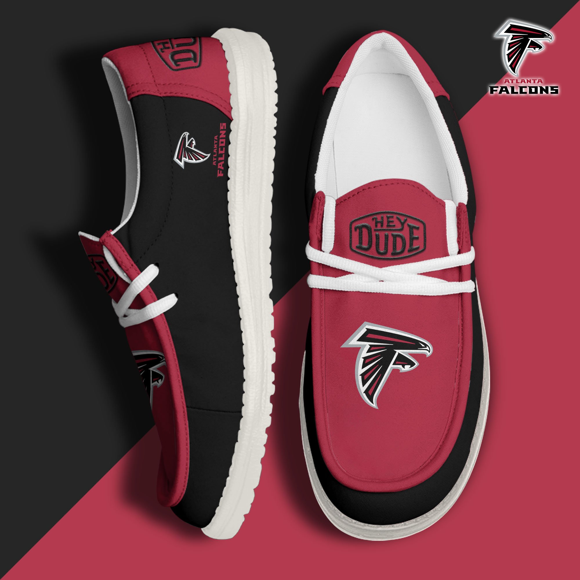 Atlanta Falcons Hey Dude Shoes 2024 version, Sport Shoes For Fan, Fan Gifts EHIVM-60929