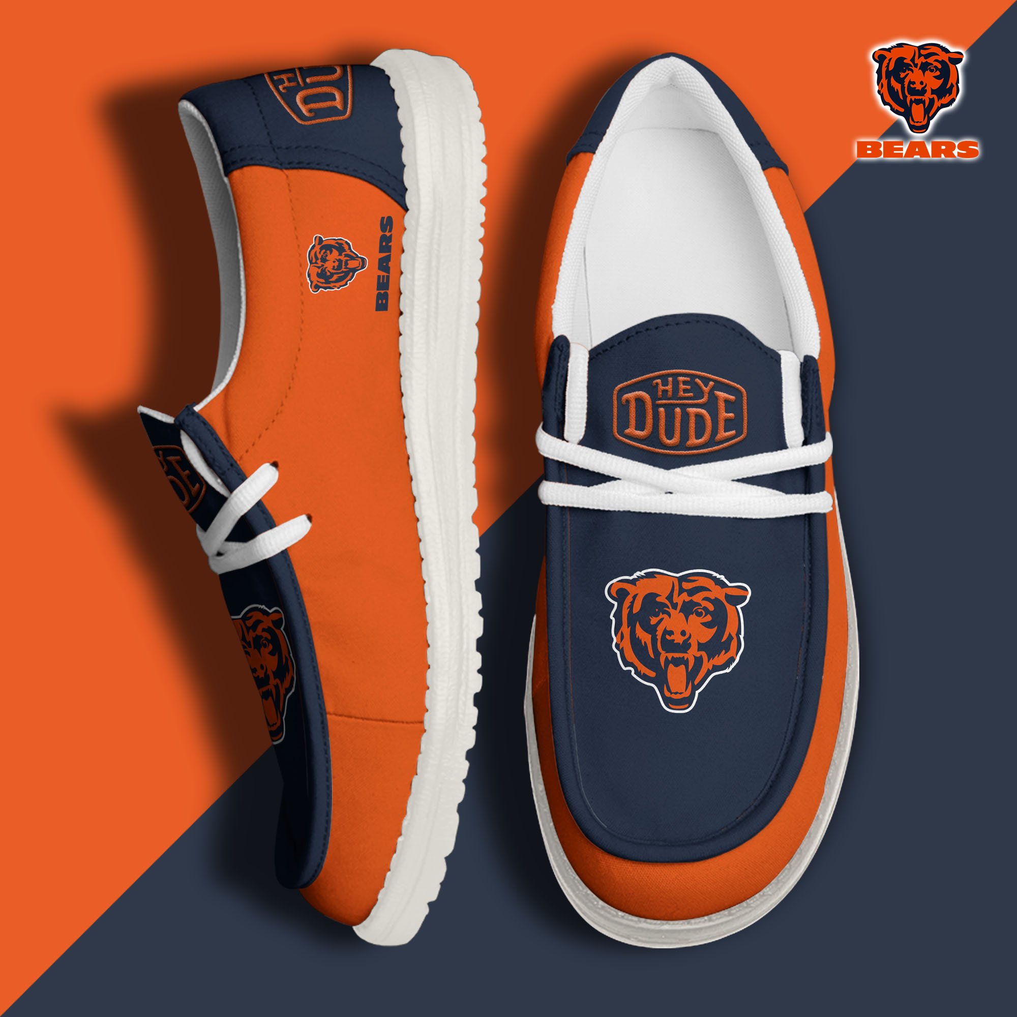 Chicago Bears Hey Dude Shoes 2024 version, Sport Shoes For Fan, Fan Gifts EHIVM-60929