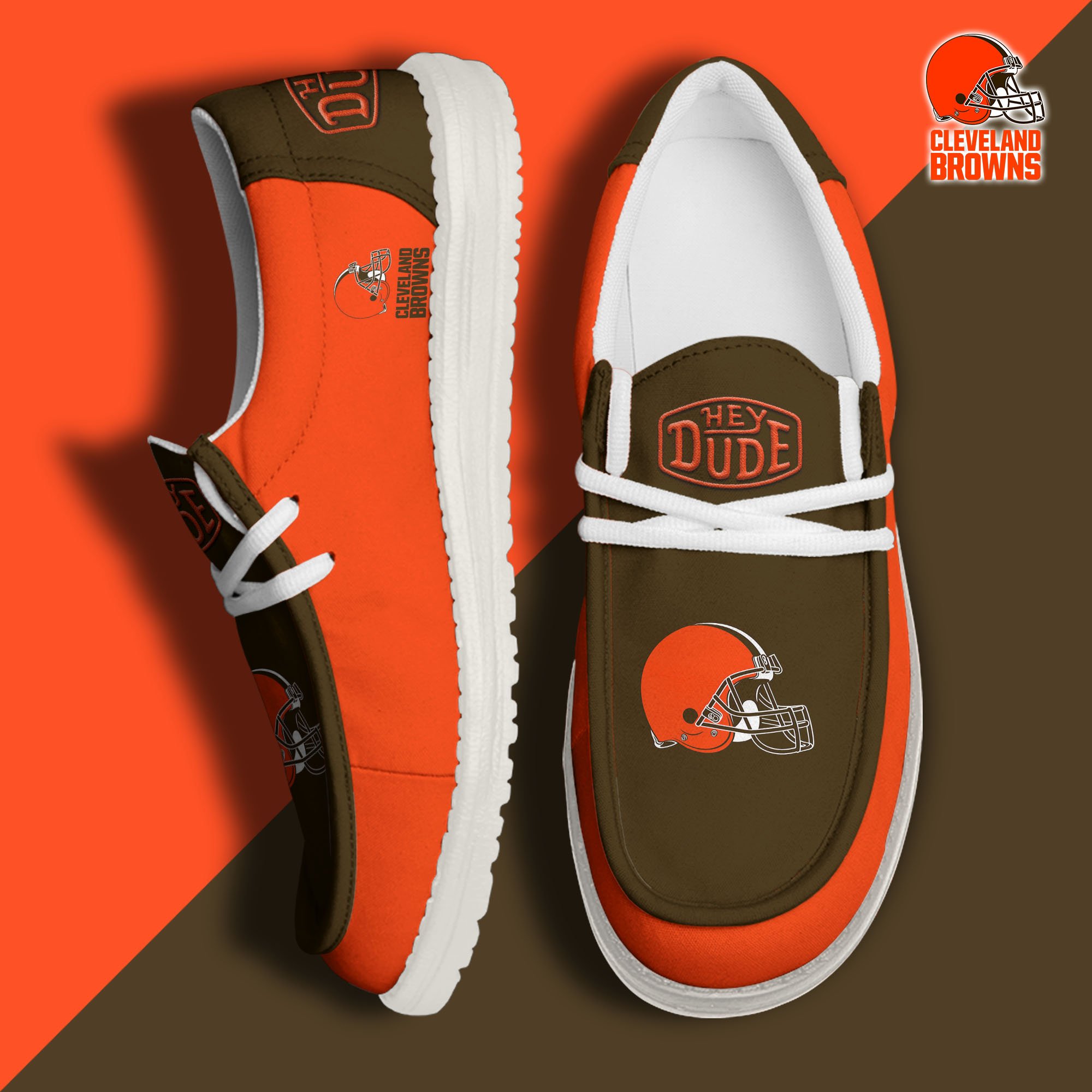 Cleveland Browns Hey Dude Shoes 2024 version, Sport Shoes For Fan, Fan Gifts EHIVM-60929