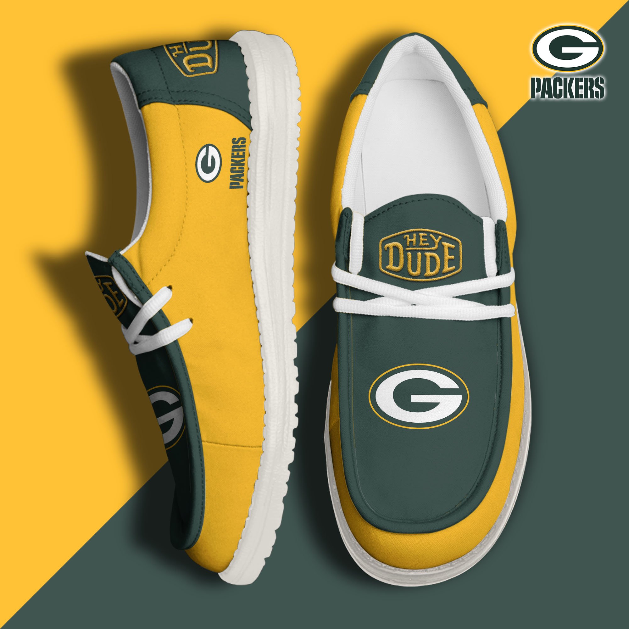 Green Bay Packers Hey Dude Shoes 2024 version, Sport Shoes For Fan, Fan Gifts EHIVM-60929