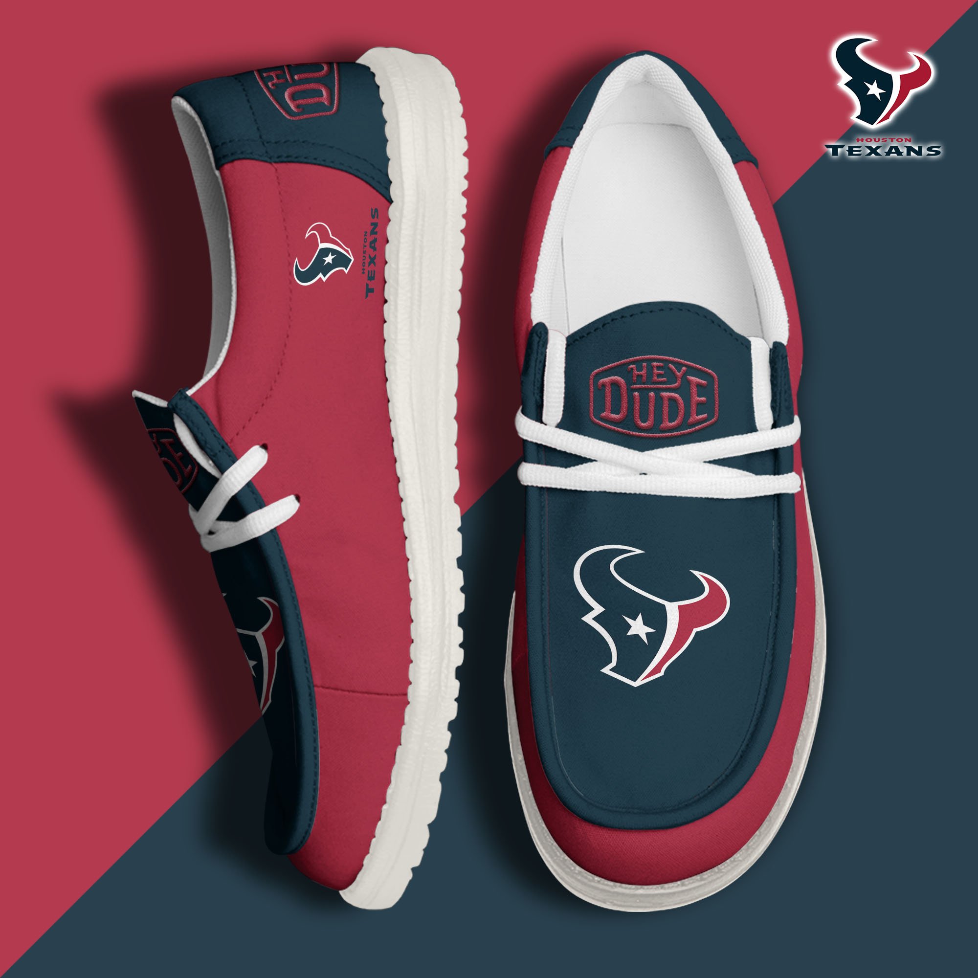 Houston Texans Hey Dude Shoes 2024 version, Sport Shoes For Fan, Fan Gifts EHIVM-60929