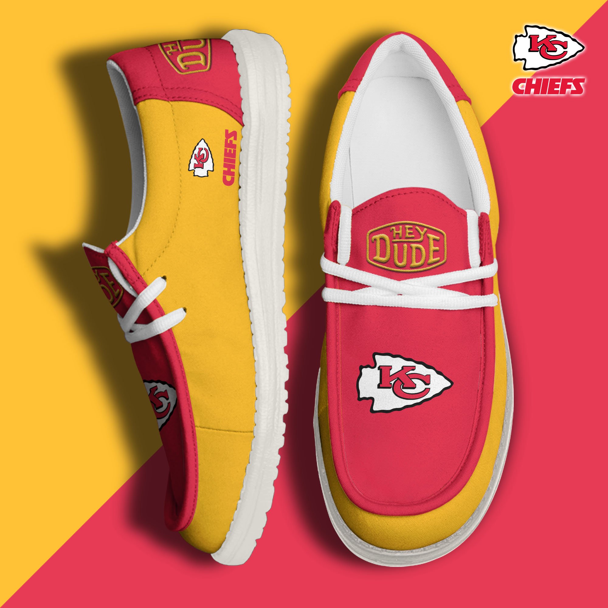 Kansas City Chiefs Hey Dude Shoes 2024 version, Sport Shoes For Fan, Fan Gifts EHIVM-60929