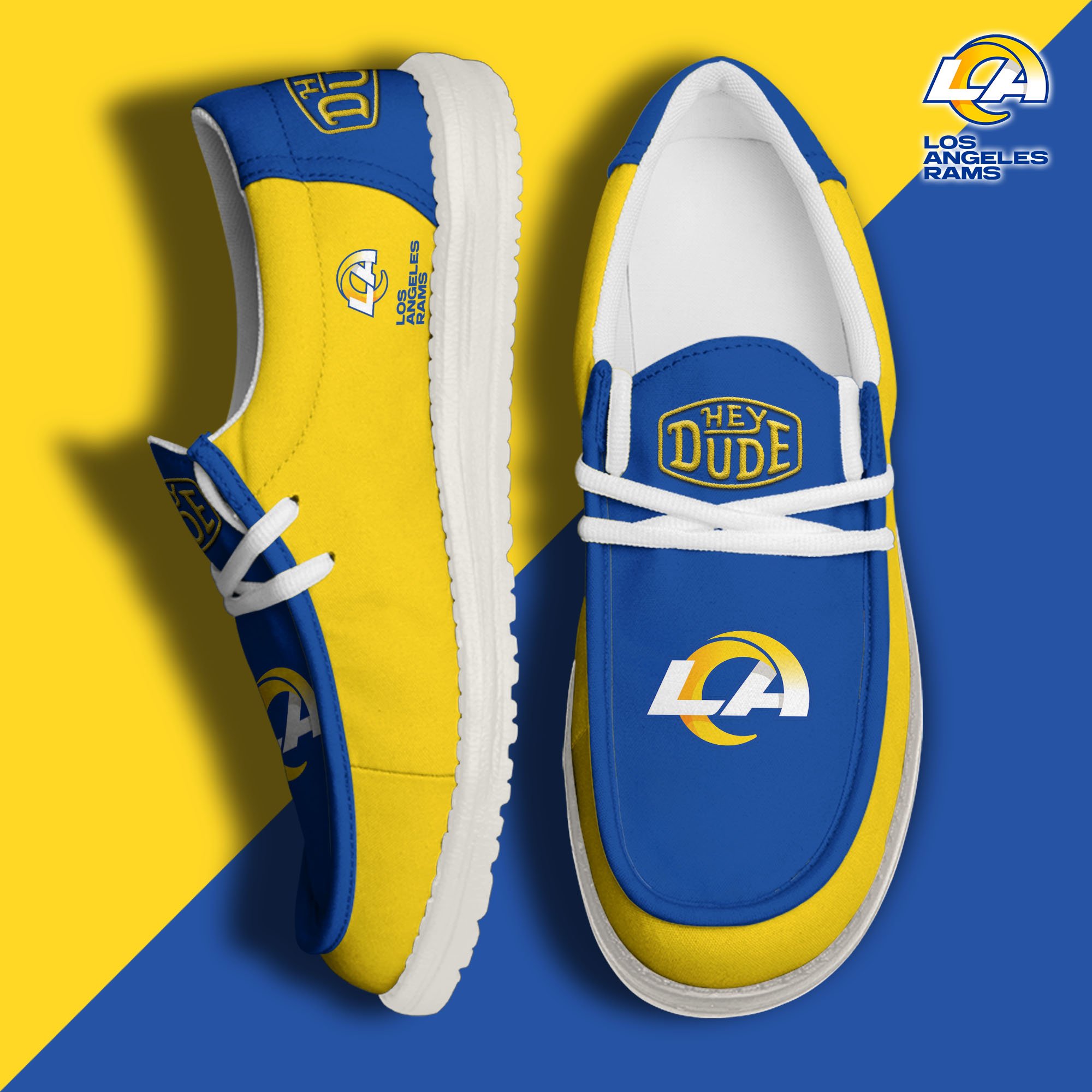 Los Angeles Rams Hey Dude Shoes 2024 version, Sport Shoes For Fan, Fan Gifts EHIVM-60929