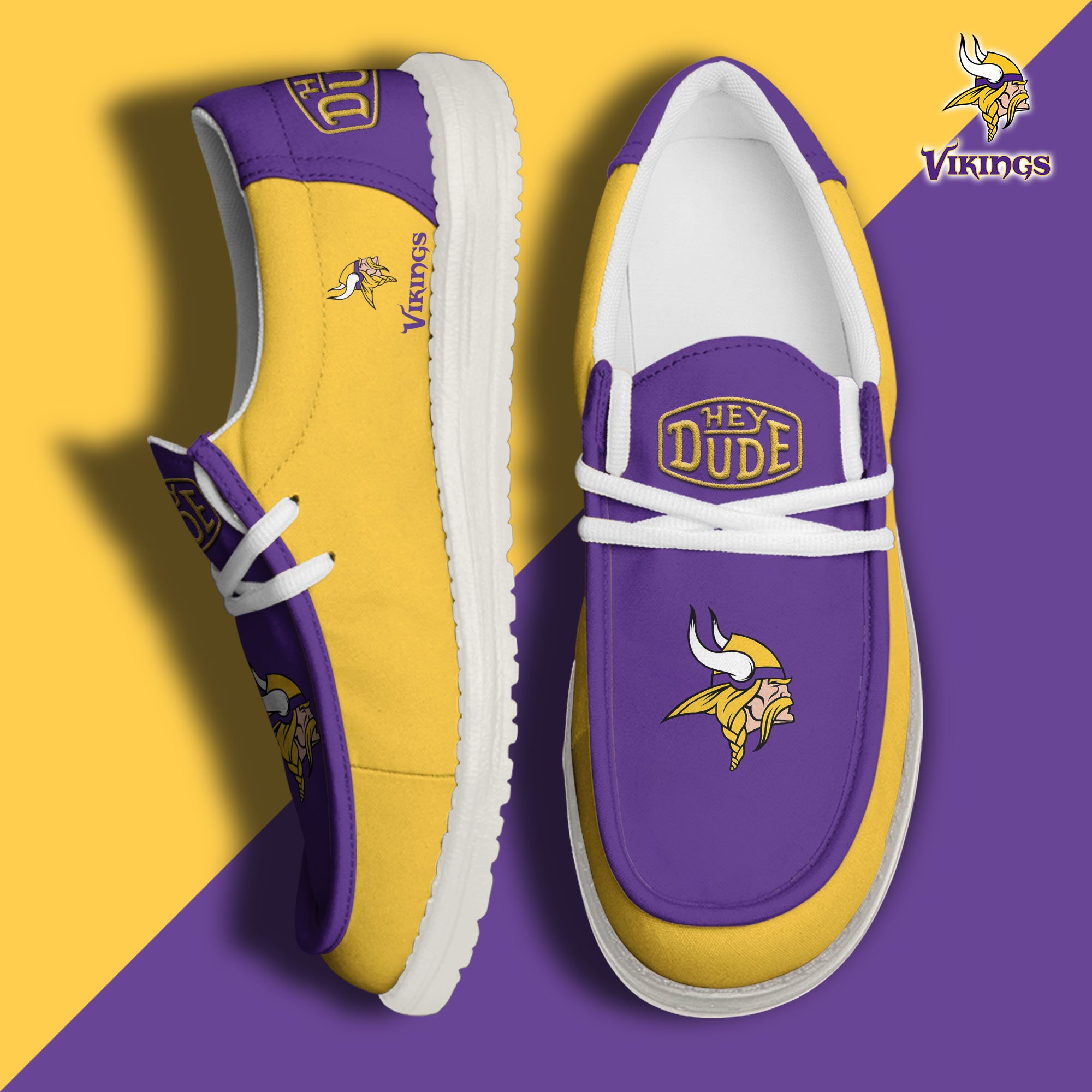 Minnesota Vikings Hey Dude Shoes 2024 version, Sport Shoes For Fan, Fan Gifts EHIVM-60929