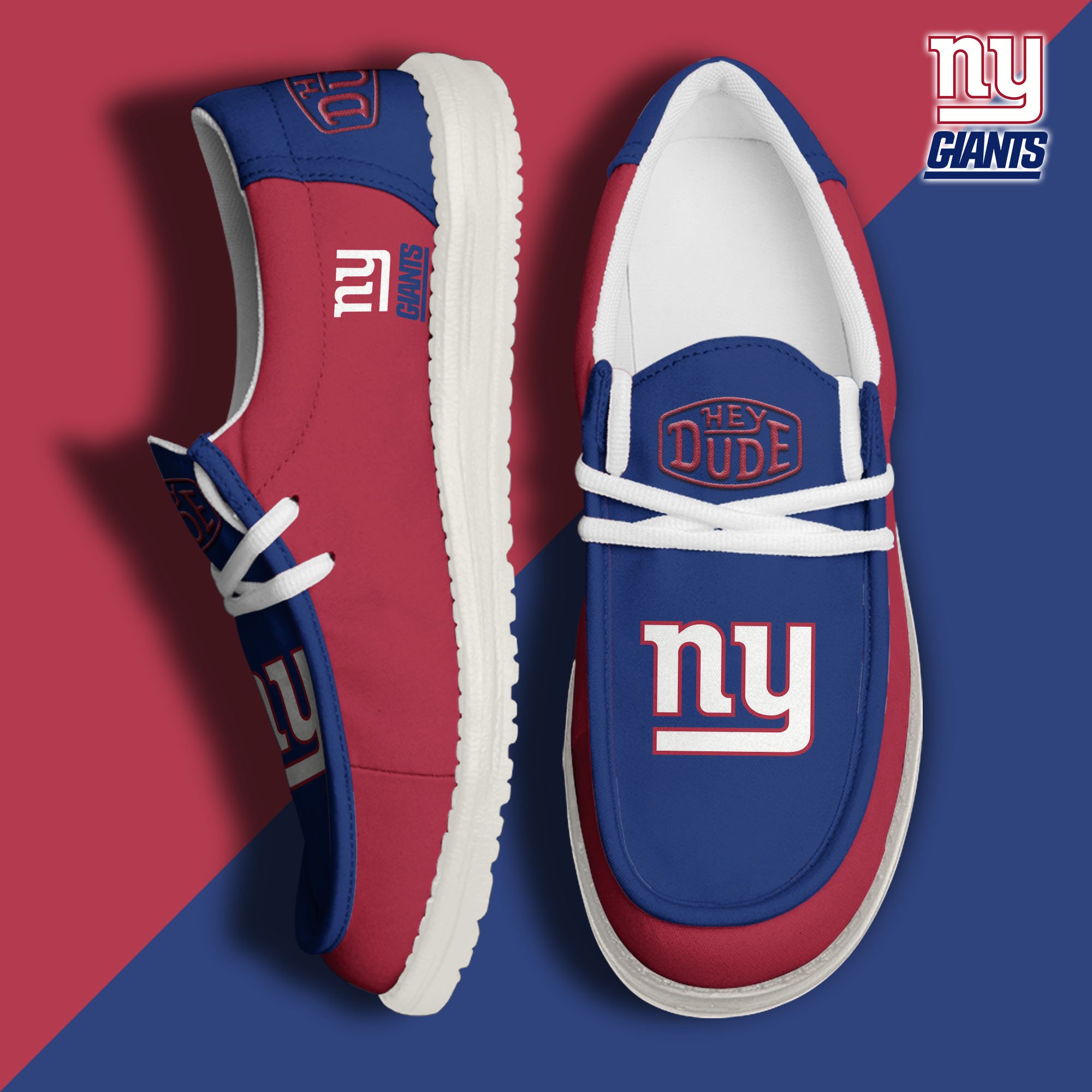 New York Giants Hey Dude Shoes 2024 version, Sport Shoes For Fan, Fan Gifts EHIVM-60929