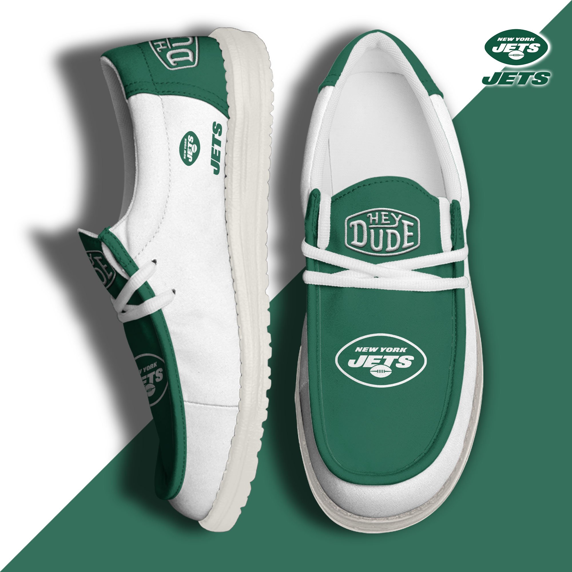 New York Jets Hey Dude Shoes 2024 version, Sport Shoes For Fan, Fan Gifts EHIVM-60929