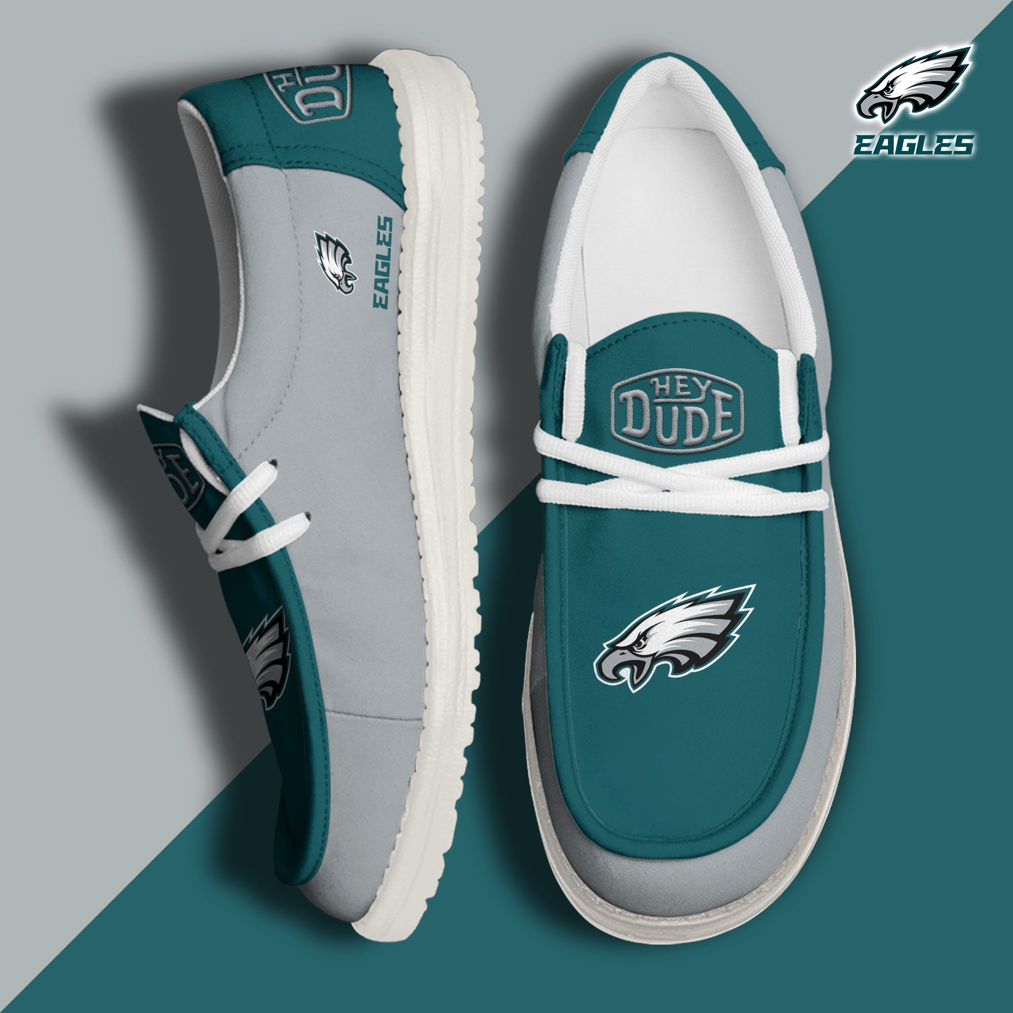 Philadelphia Eagles Hey Dude Shoes 2024 version, Sport Shoes For Fan, Fan Gifts EHIVM-60929