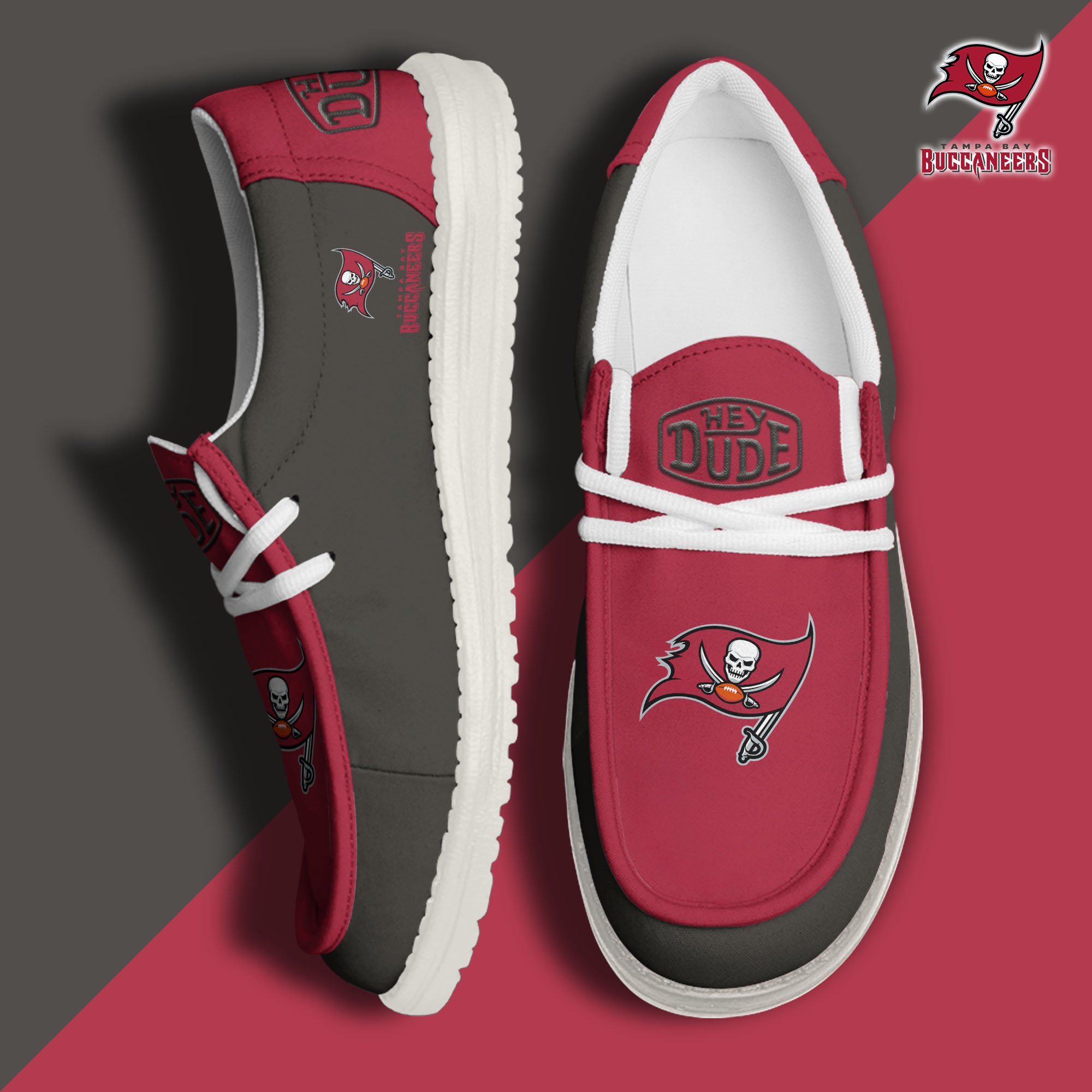 Tampa Bay Buccaneers Hey Dude Shoes 2024 version, Sport Shoes For Fan, Fan Gifts EHIVM-60929