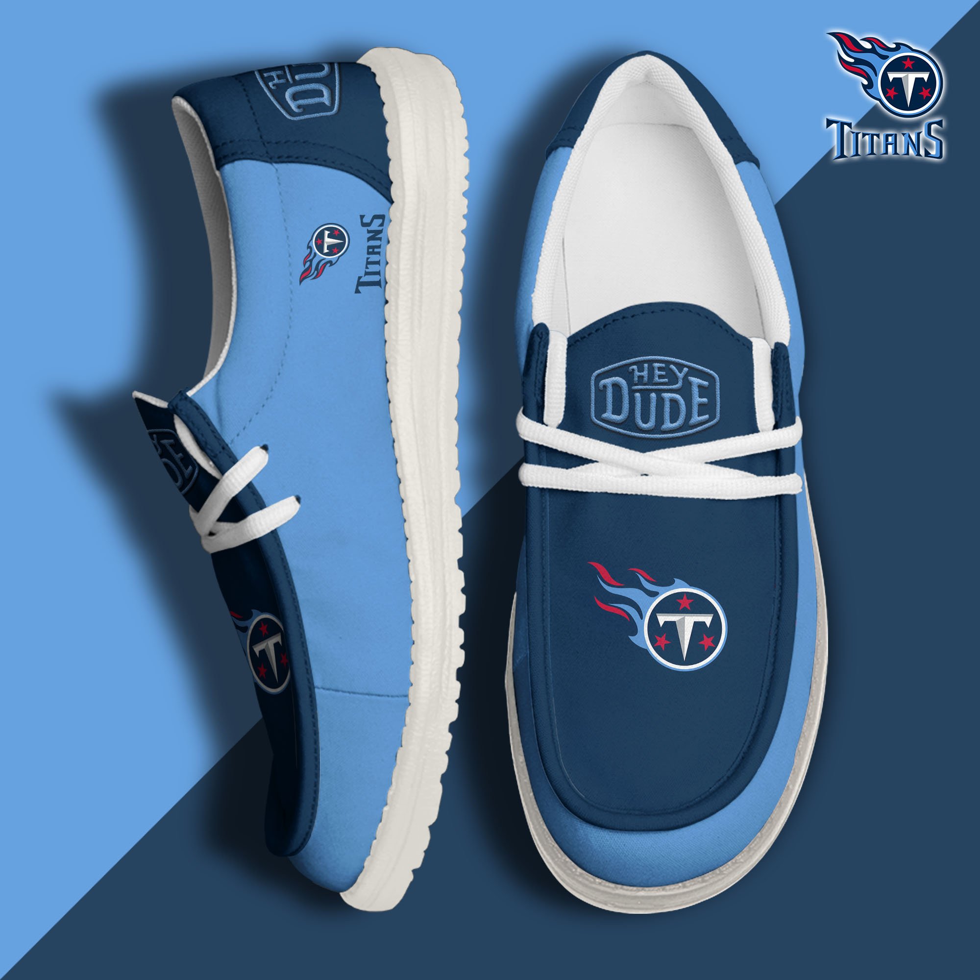 Tennessee Titans Hey Dude Shoes 2024 version, Sport Shoes For Fan, Fan Gifts EHIVM-60929