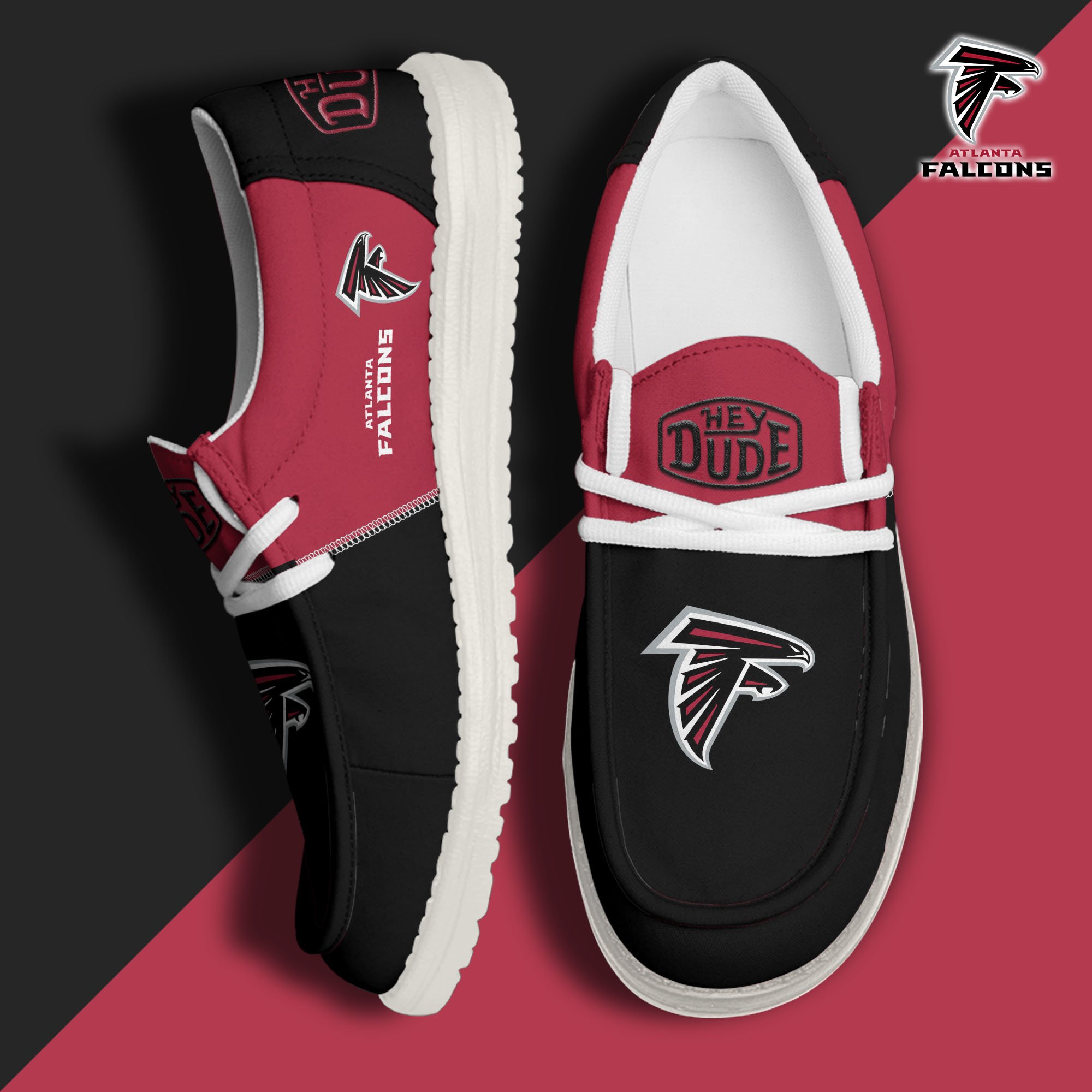 Atlanta Falcons Hey Dude Shoes Custom Your Name 2024 version, Sport Shoes For Fan, Fan Gifts EHIVM-60931