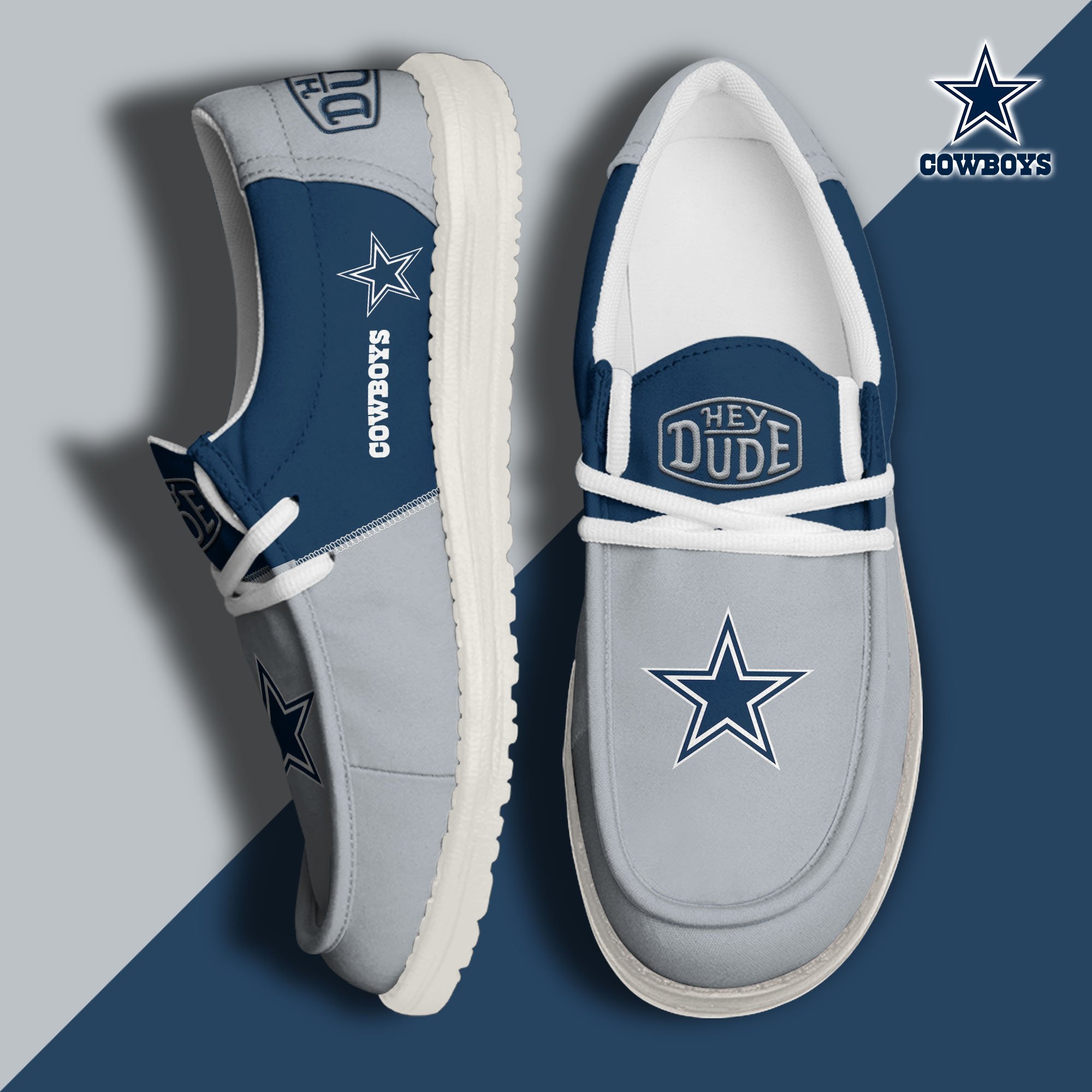 Dallas Cowboys Hey Dude Shoes Custom Your Name 2024 version, Sport Shoes For Fan, Fan Gifts EHIVM-60931