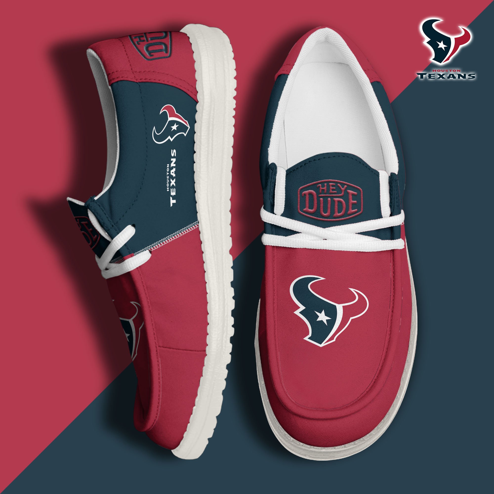 Houston Texans Hey Dude Shoes Custom Your Name 2024 version, Sport Shoes For Fan, Fan Gifts EHIVM-60931