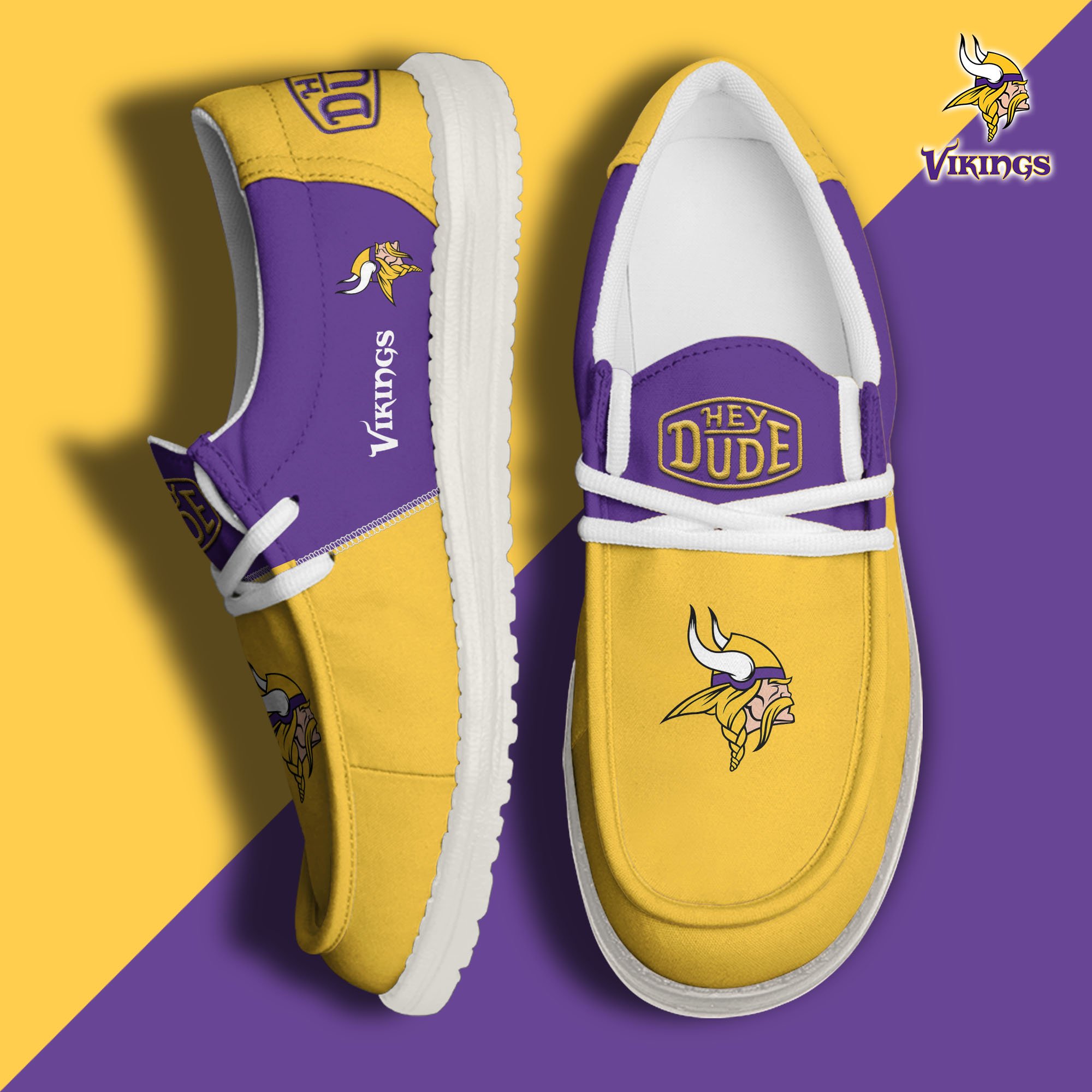 Minnesota Vikings Hey Dude Shoes Custom Your Name 2024 version, Sport Shoes For Fan, Fan Gifts EHIVM-60931