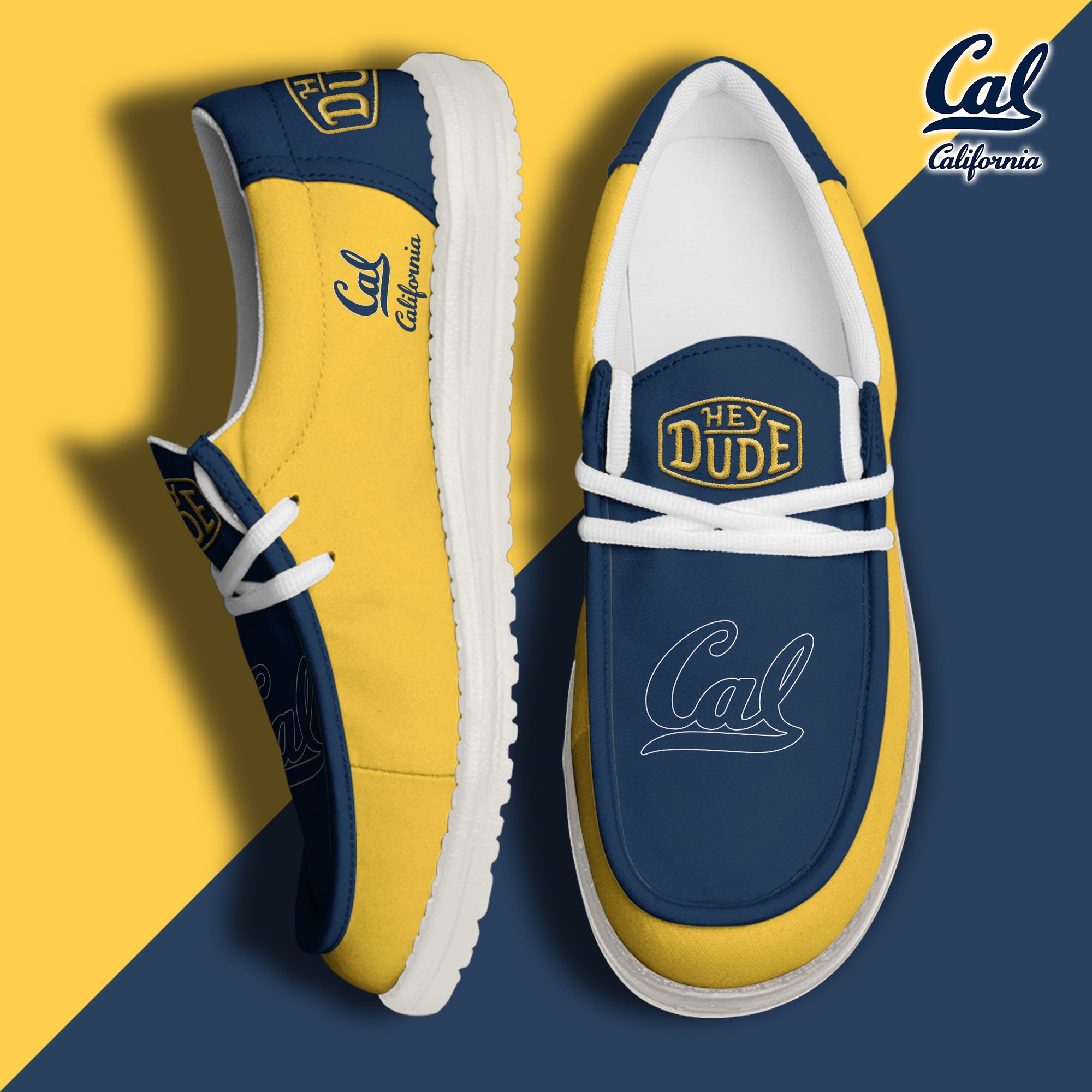 California Golden Bears Football Hey Dude Canvas Loafer Shoes 2024 version, Sport Shoes For Fan, Fan Gifts EHIVM-60959