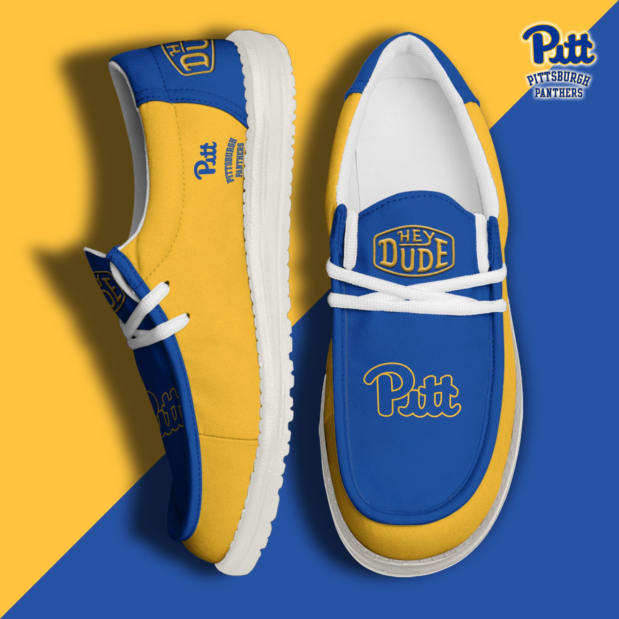 Pittsburgh Panthers Football Hey Dude Canvas Loafer Shoes 2024 version, Sport Shoes For Fan, Fan Gifts EHIVM-60959