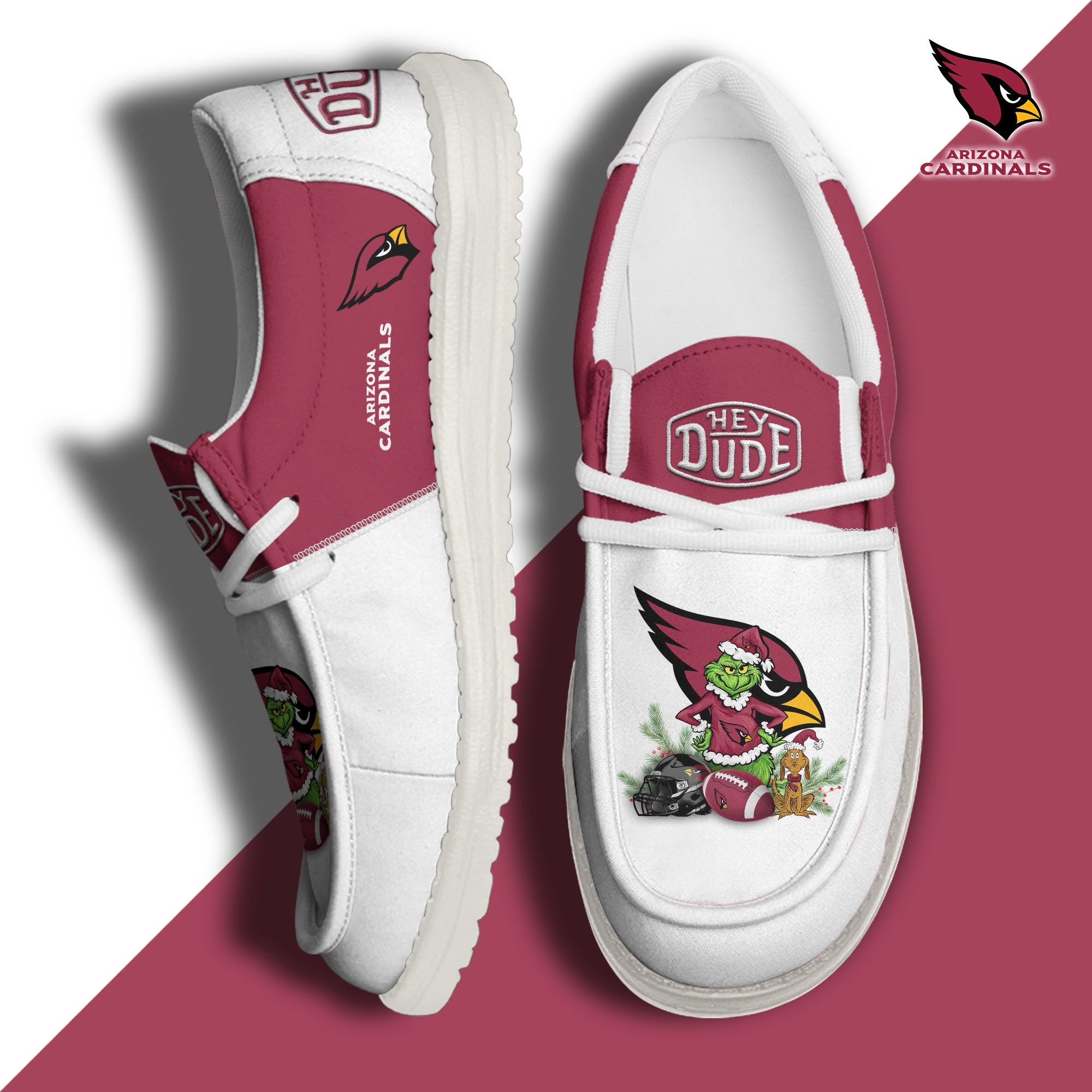 Arizona Cardinals Football Hey Dude Canvas Loafer Shoes Custom Your Name  2024 version, Sport Shoes For Fan, Fan Gifts EHIVM-61182