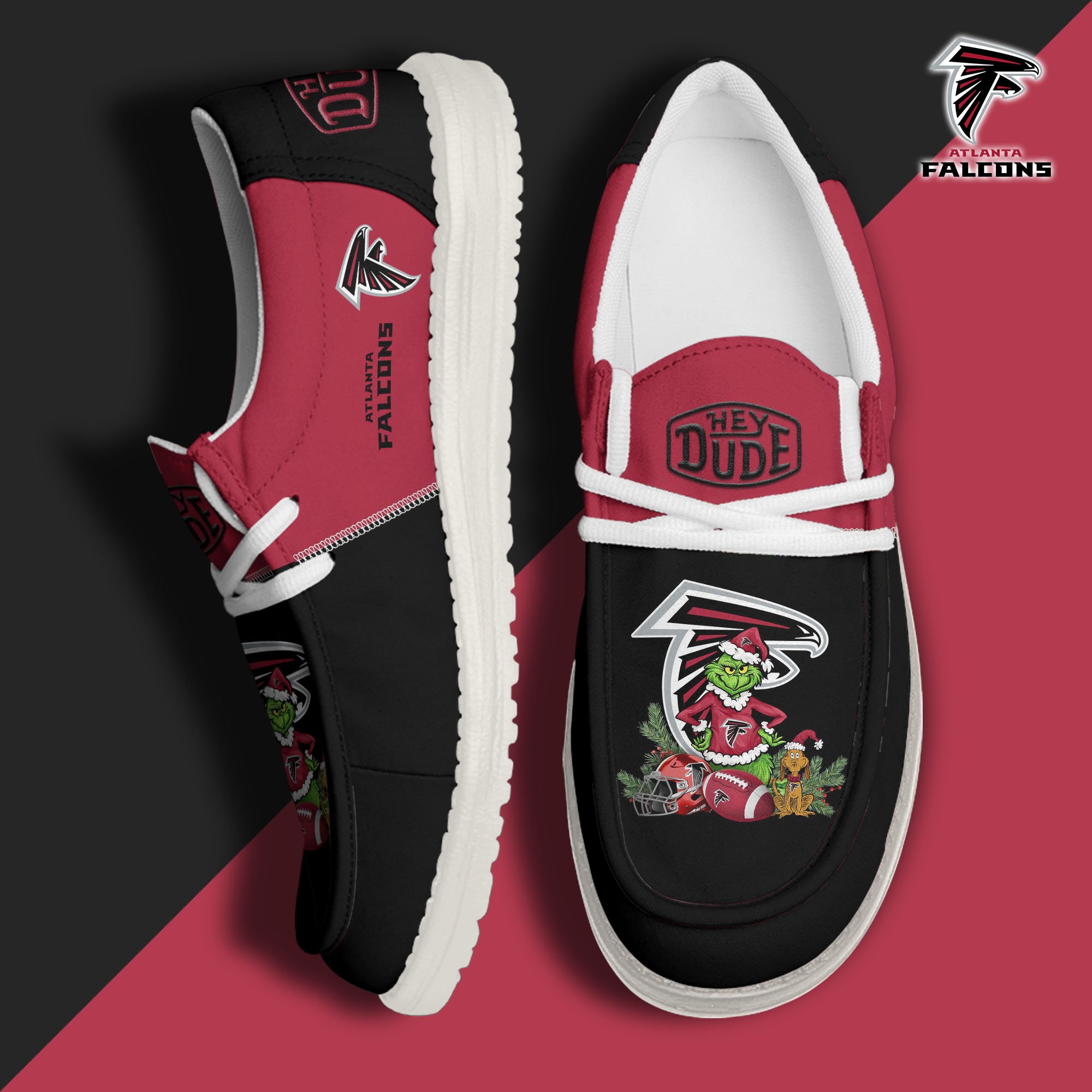 Atlanta Falcons Football Hey Dude Canvas Loafer Shoes Custom Your Name  2024 version, Sport Shoes For Fan, Fan Gifts EHIVM-61182