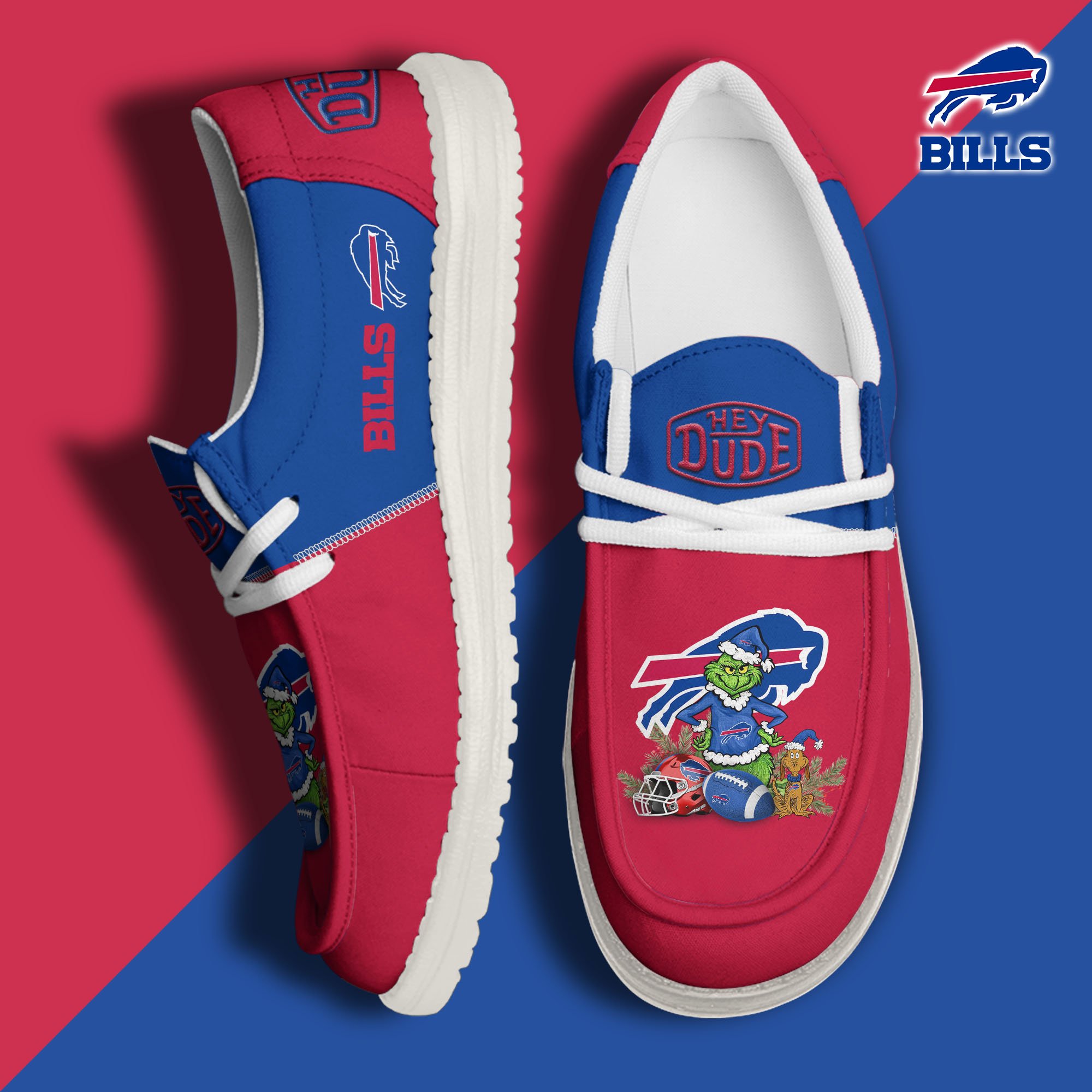 Buffalo Bills Football Hey Dude Canvas Loafer Shoes Custom Your Name  2024 version, Sport Shoes For Fan, Fan Gifts EHIVM-61182