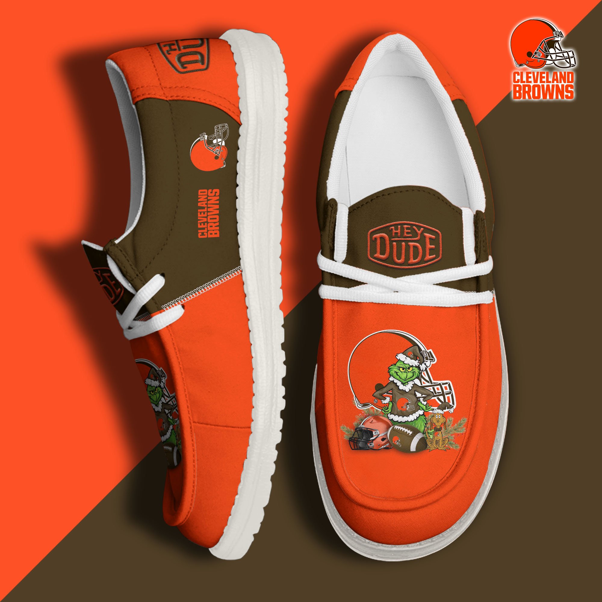 Cleveland Browns Football Hey Dude Canvas Loafer Shoes Custom Your Name  2024 version, Sport Shoes For Fan, Fan Gifts EHIVM-61182