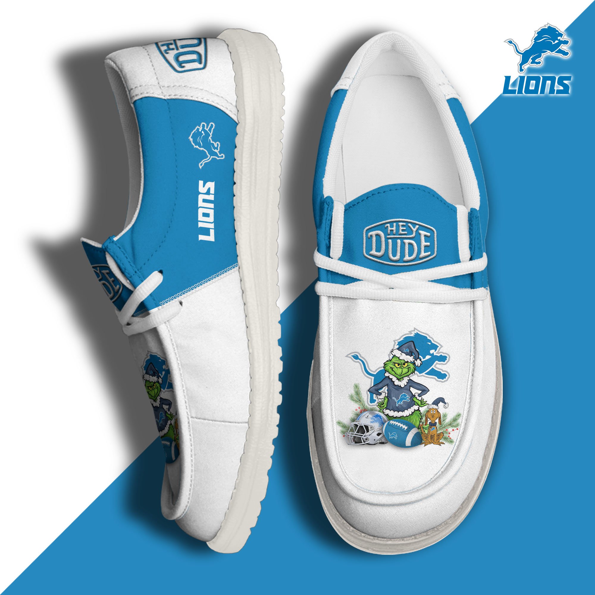 Detroit Lions Football Hey Dude Canvas Loafer Shoes Custom Your Name  2024 version, Sport Shoes For Fan, Fan Gifts EHIVM-61182