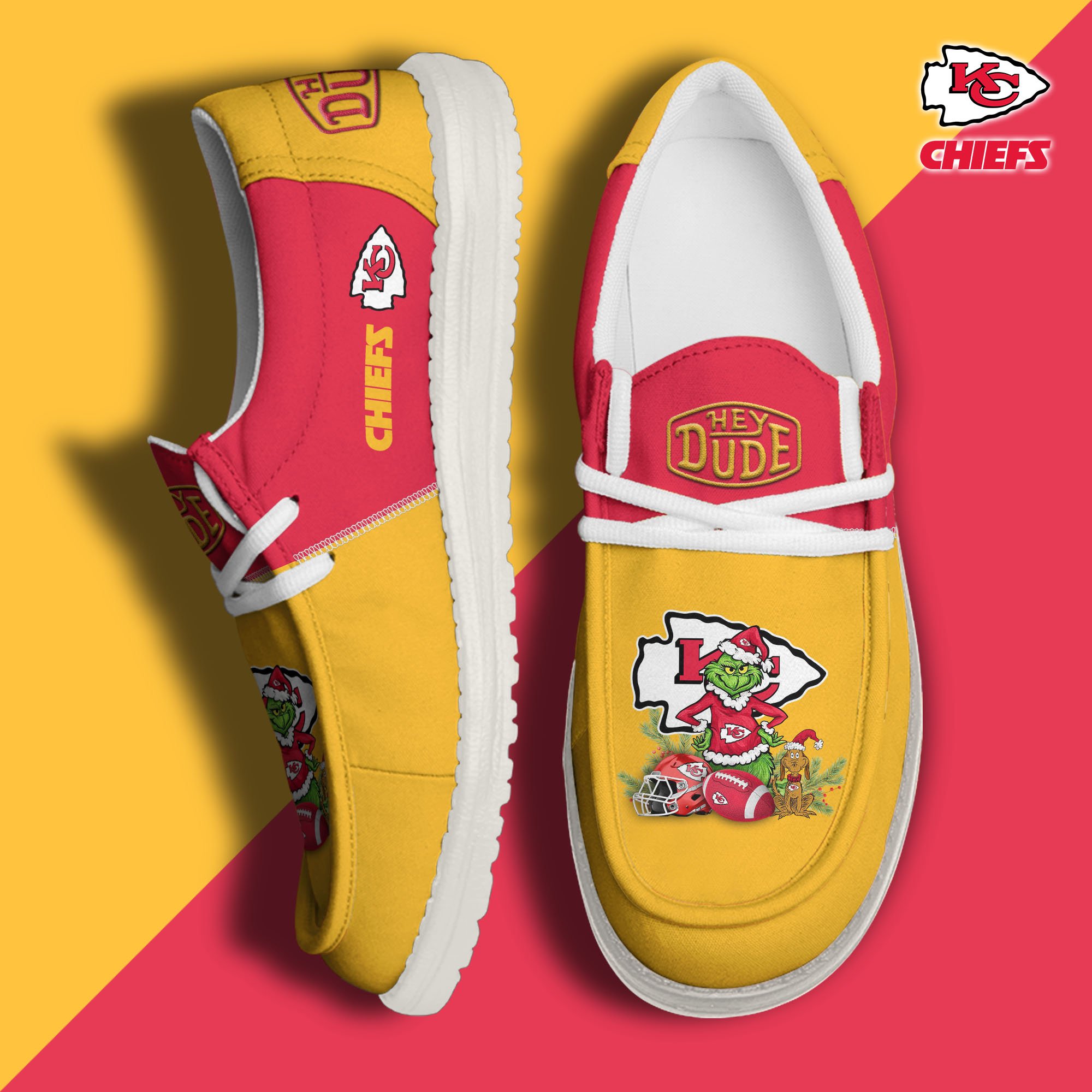 Kansas City Chiefs Football Hey Dude Canvas Loafer Shoes Custom Your Name  2024 version, Sport Shoes For Fan, Fan Gifts EHIVM-61182