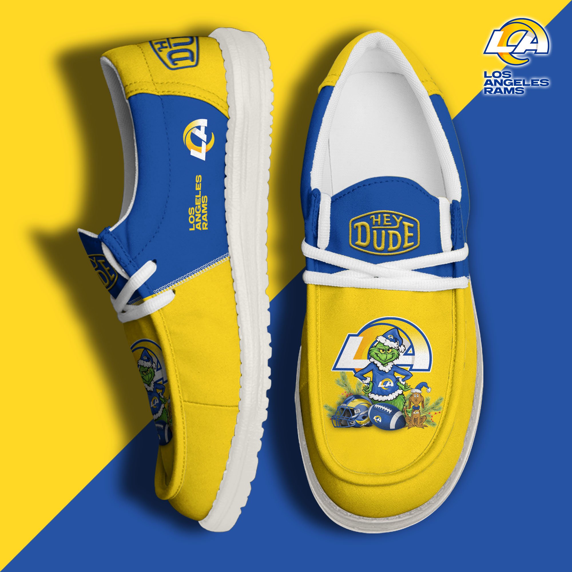 Los Angeles Rams Football Hey Dude Canvas Loafer Shoes Custom Your Name  2024 version, Sport Shoes For Fan, Fan Gifts EHIVM-61182