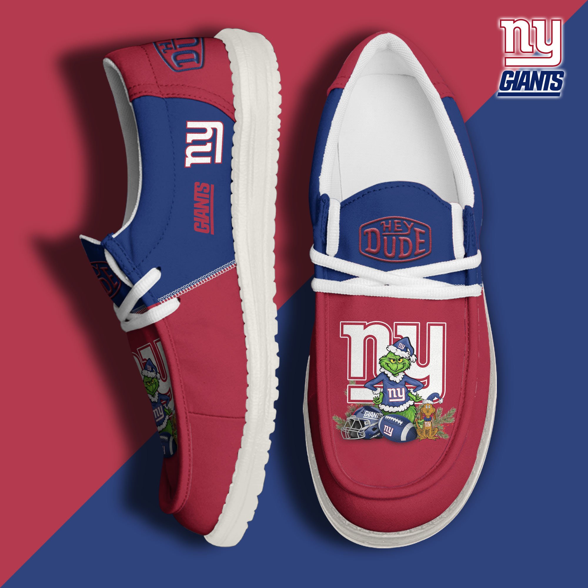 New York Giants Football Hey Dude Canvas Loafer Shoes Custom Your Name  2024 version, Sport Shoes For Fan, Fan Gifts EHIVM-61182