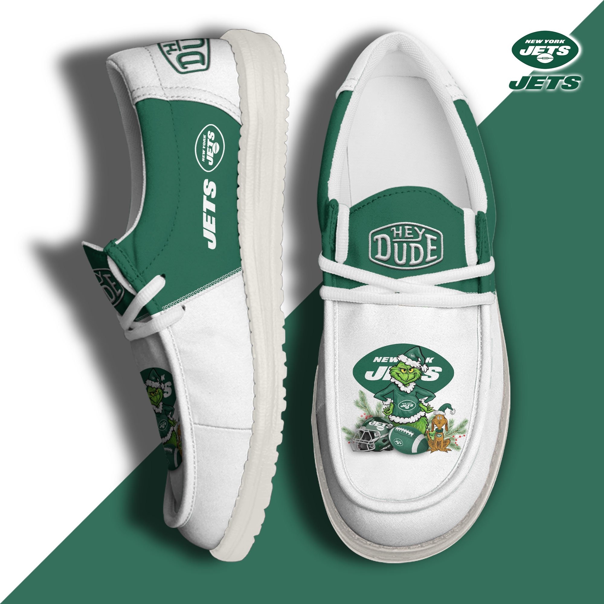 New York Jets Football Hey Dude Canvas Loafer Shoes Custom Your Name  2024 version, Sport Shoes For Fan, Fan Gifts EHIVM-61182