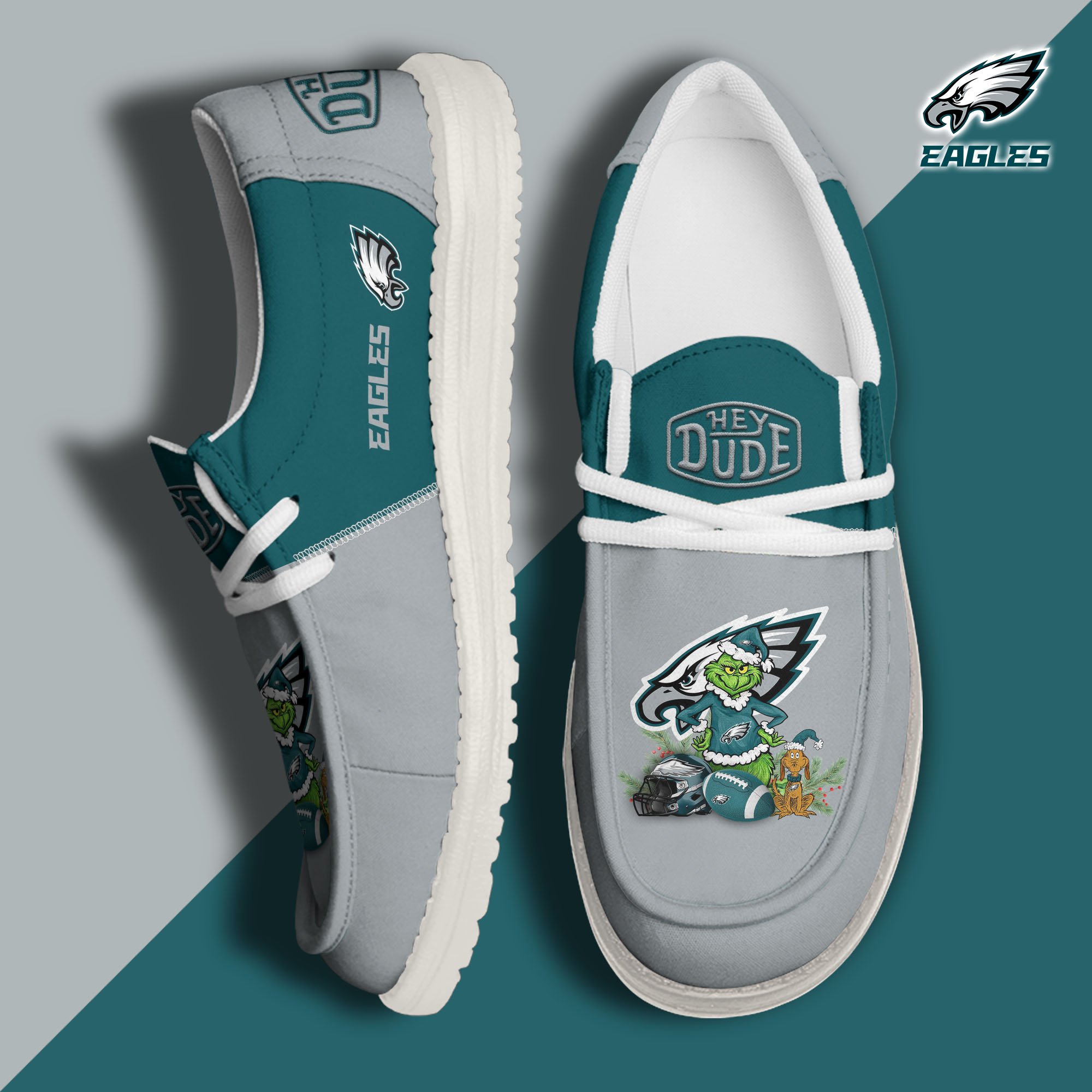 Philadelphia Eagles Football Hey Dude Canvas Loafer Shoes Custom Your Name  2024 version, Sport Shoes For Fan, Fan Gifts EHIVM-61182