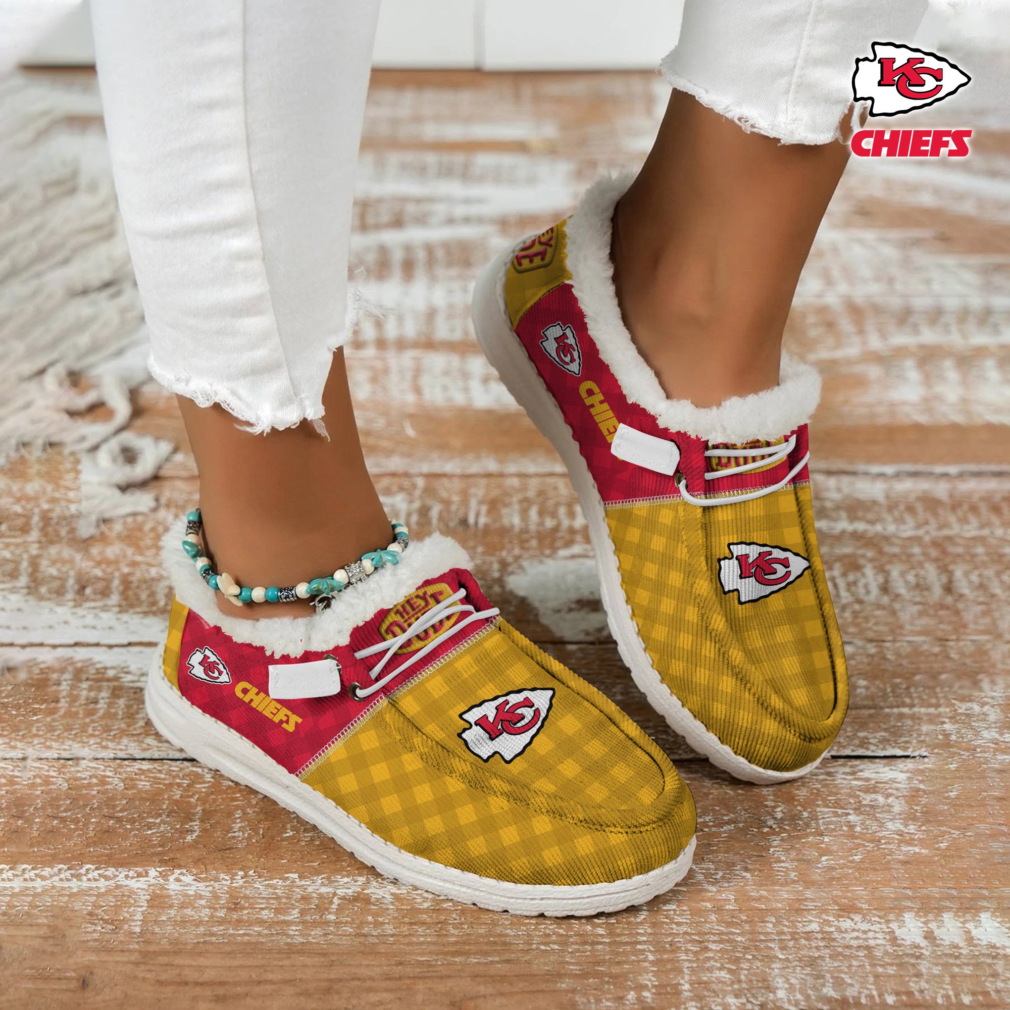 Kansas City Chiefs Football Hey Dude With Warm Fur Lining Shoes Custom Your Name  2024 version, Sport Shoes For Fan, Fan Gifts EHIVM-61635