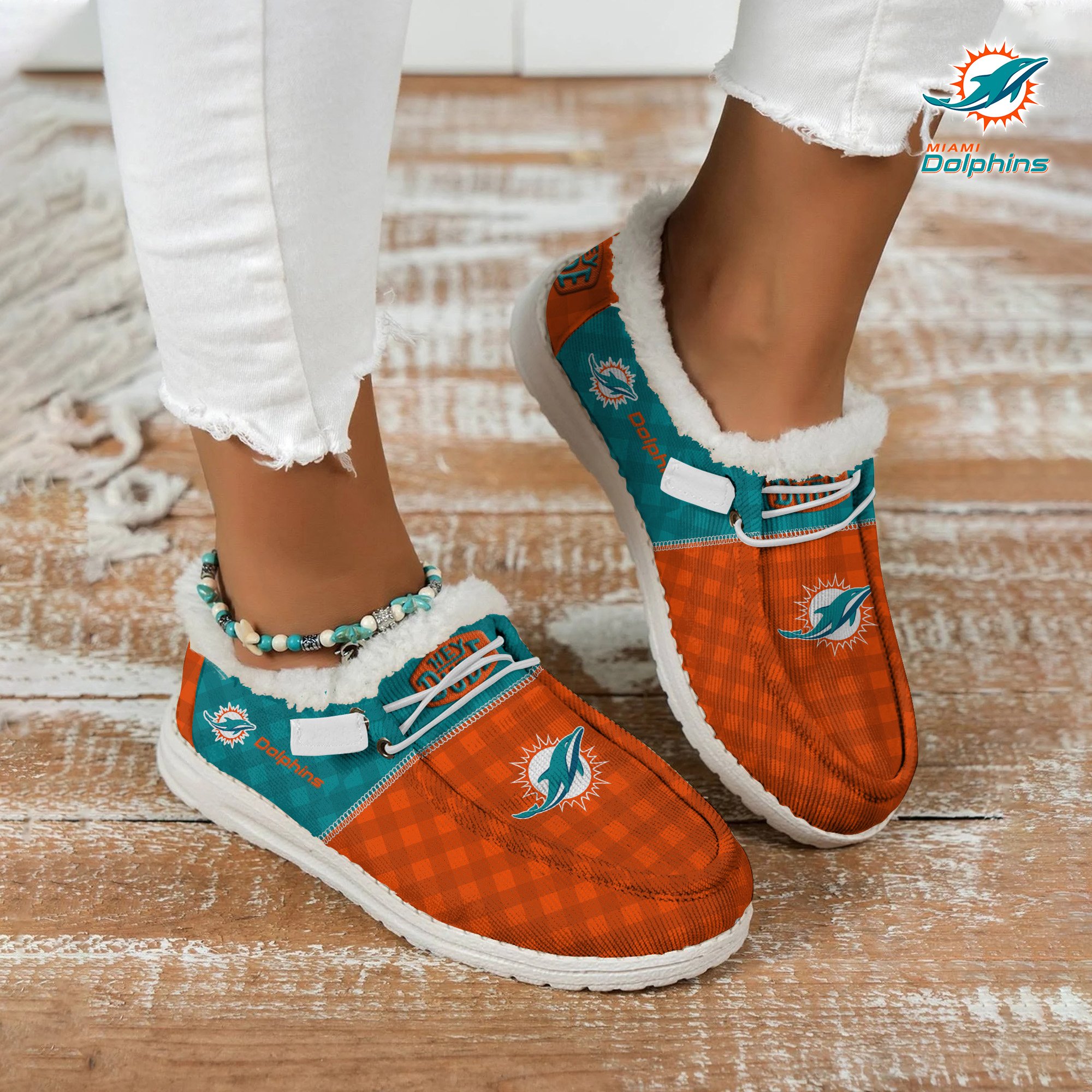 Miami Dolphins Football Hey Dude With Warm Fur Lining Shoes Custom Your Name  2024 version, Sport Shoes For Fan, Fan Gifts EHIVM-61635