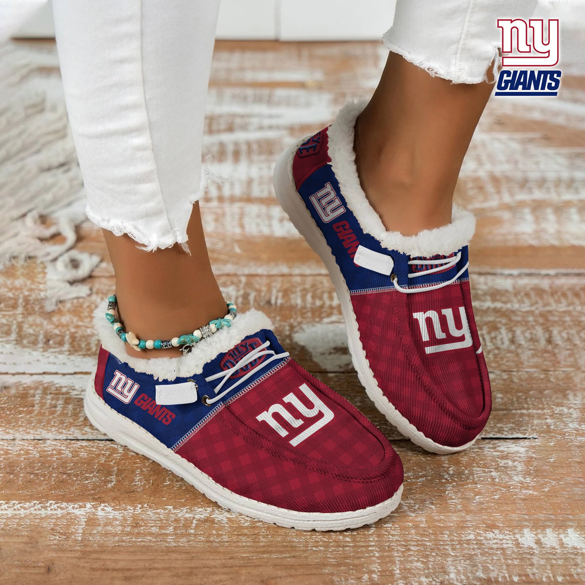 New York Giants Football Hey Dude With Warm Fur Lining Shoes Custom Your Name  2024 version, Sport Shoes For Fan, Fan Gifts EHIVM-61635