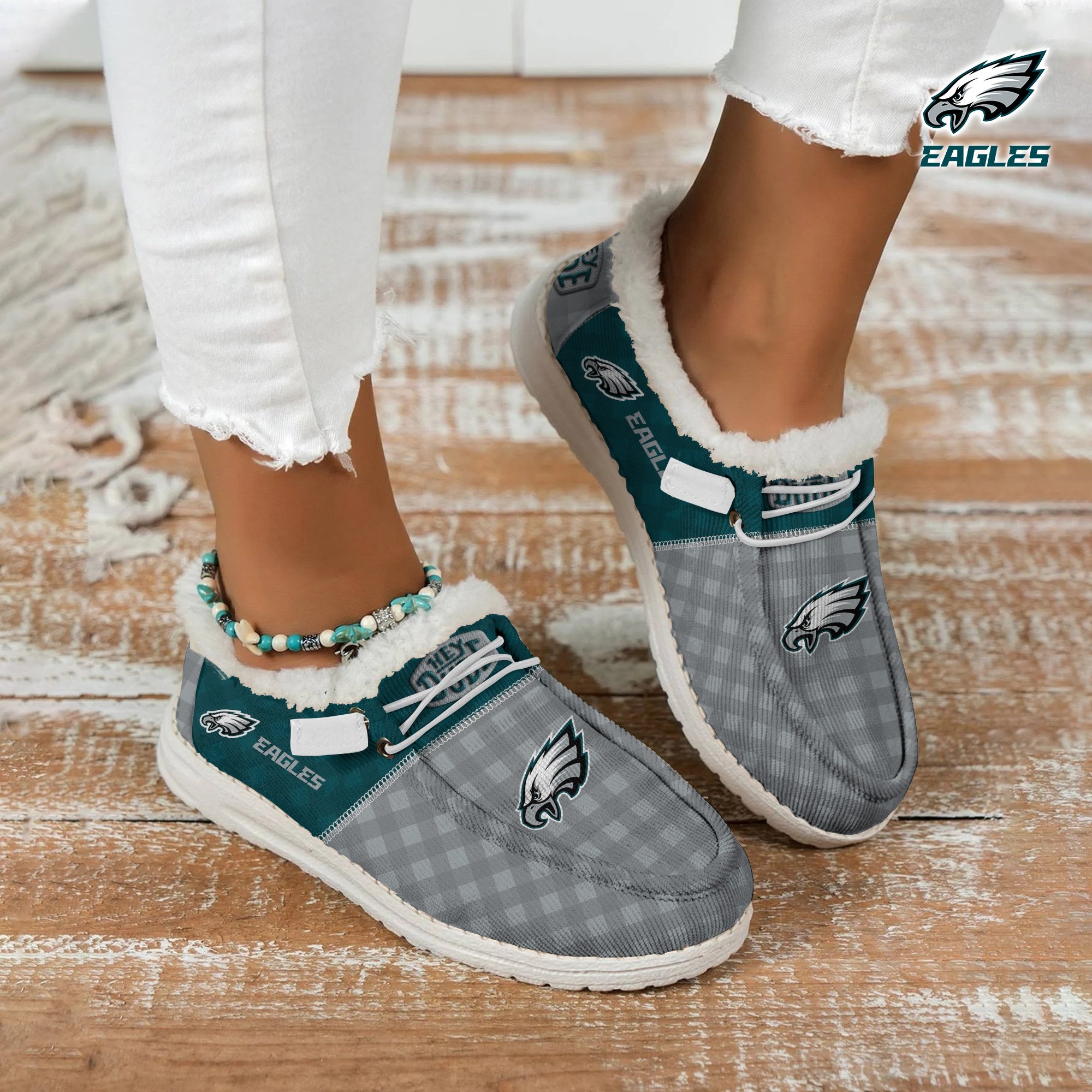 Philadelphia Eagles Football Hey Dude With Warm Fur Lining Shoes Custom Your Name  2024 version, Sport Shoes For Fan, Fan Gifts EHIVM-61635