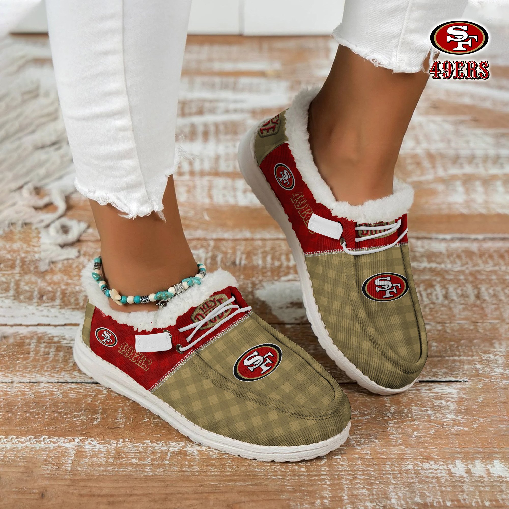 San Francisco 49ers Football Hey Dude With Warm Fur Lining Shoes Custom Your Name  2024 version, Sport Shoes For Fan, Fan Gifts EHIVM-61635